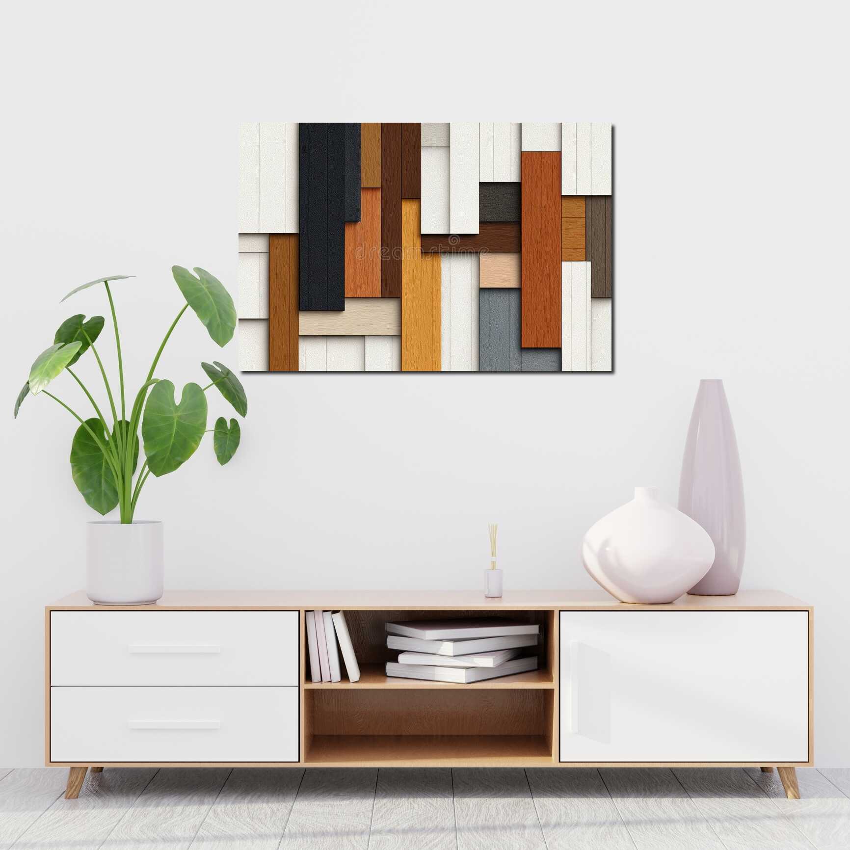 Canvas above sofa for size context