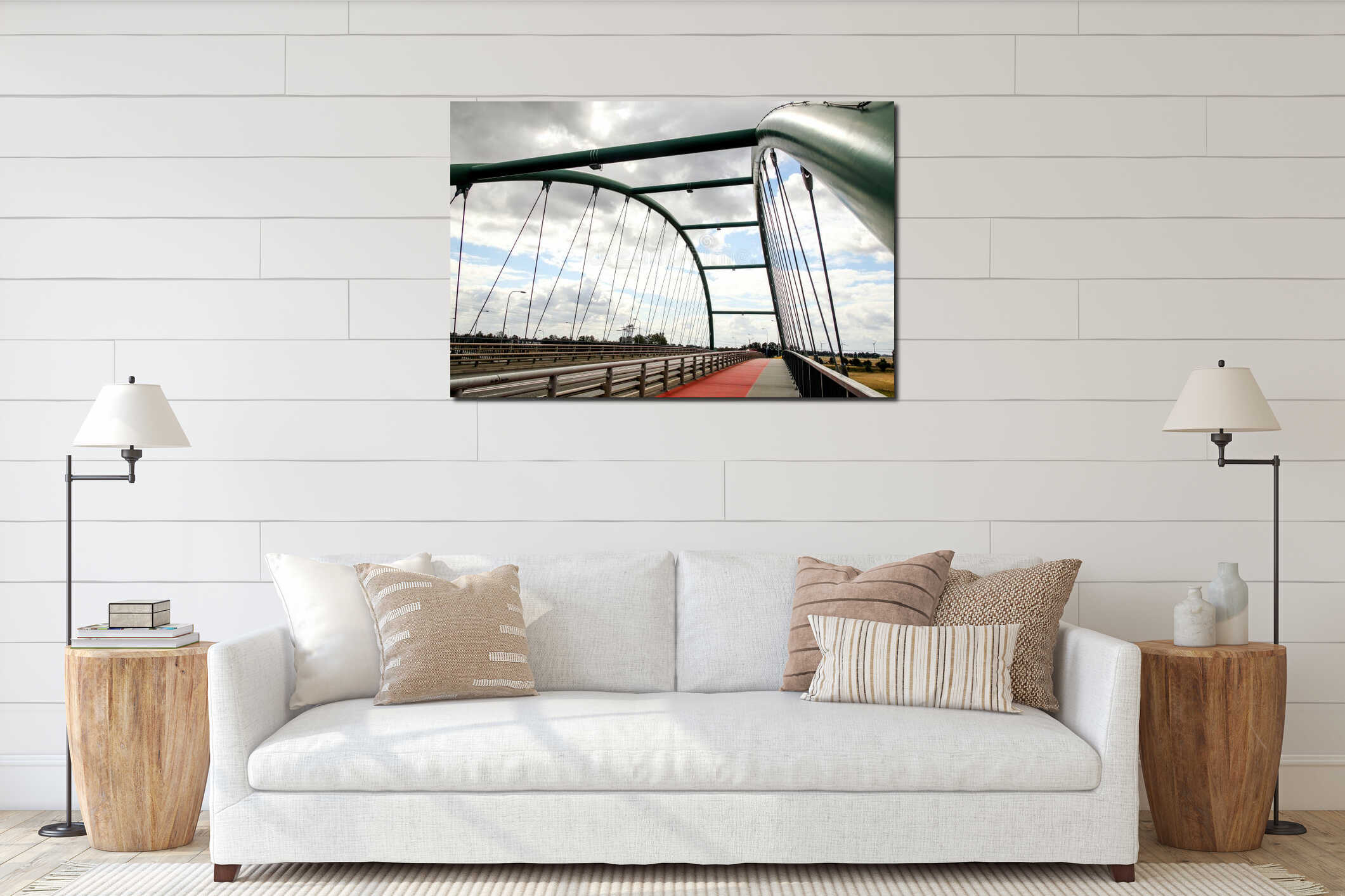 iron bridge construction wide angle. architectural engineering design modern. industrial steel structure design. civil interior mockup