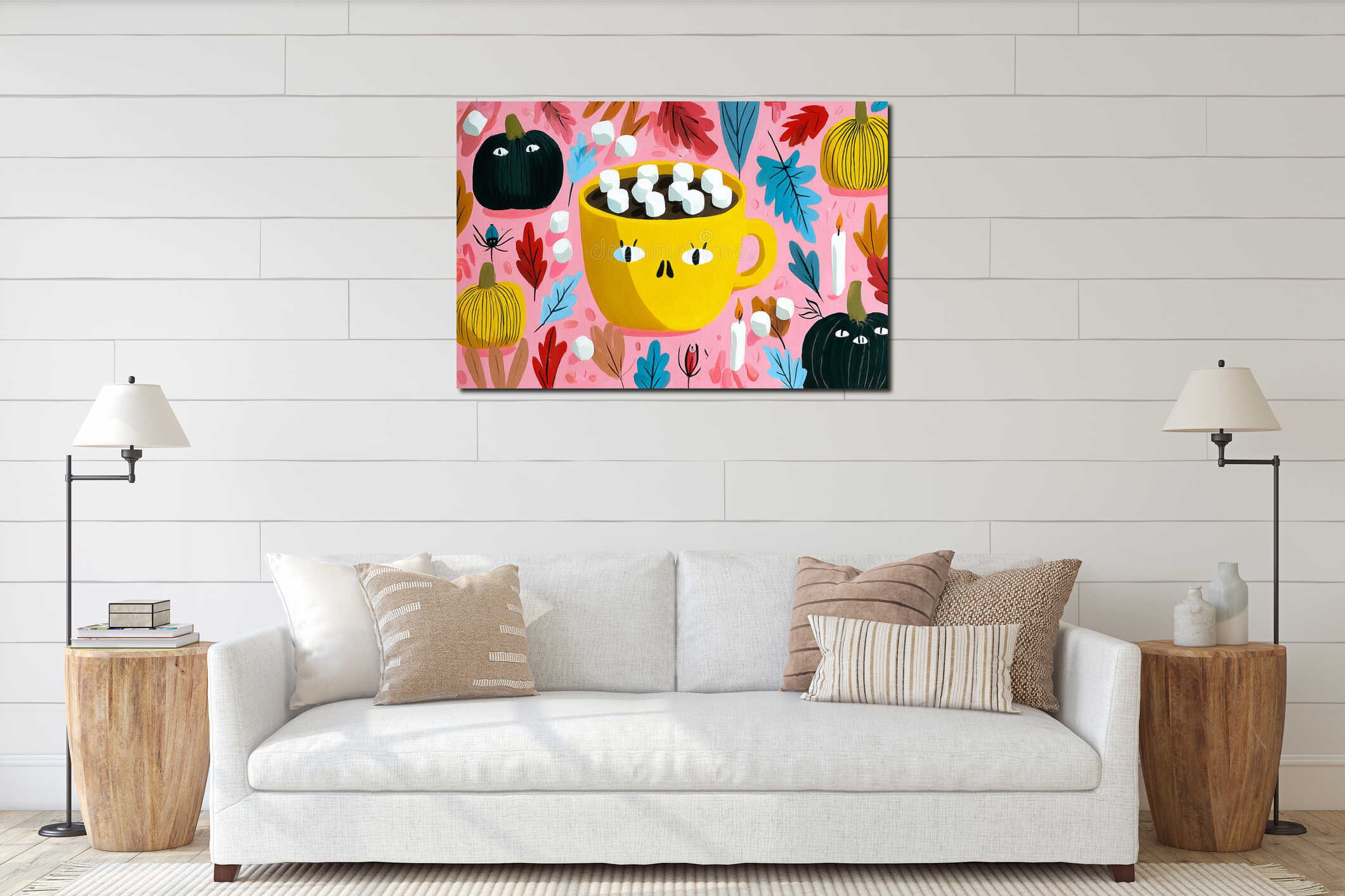 Canvas above sideboard for size context