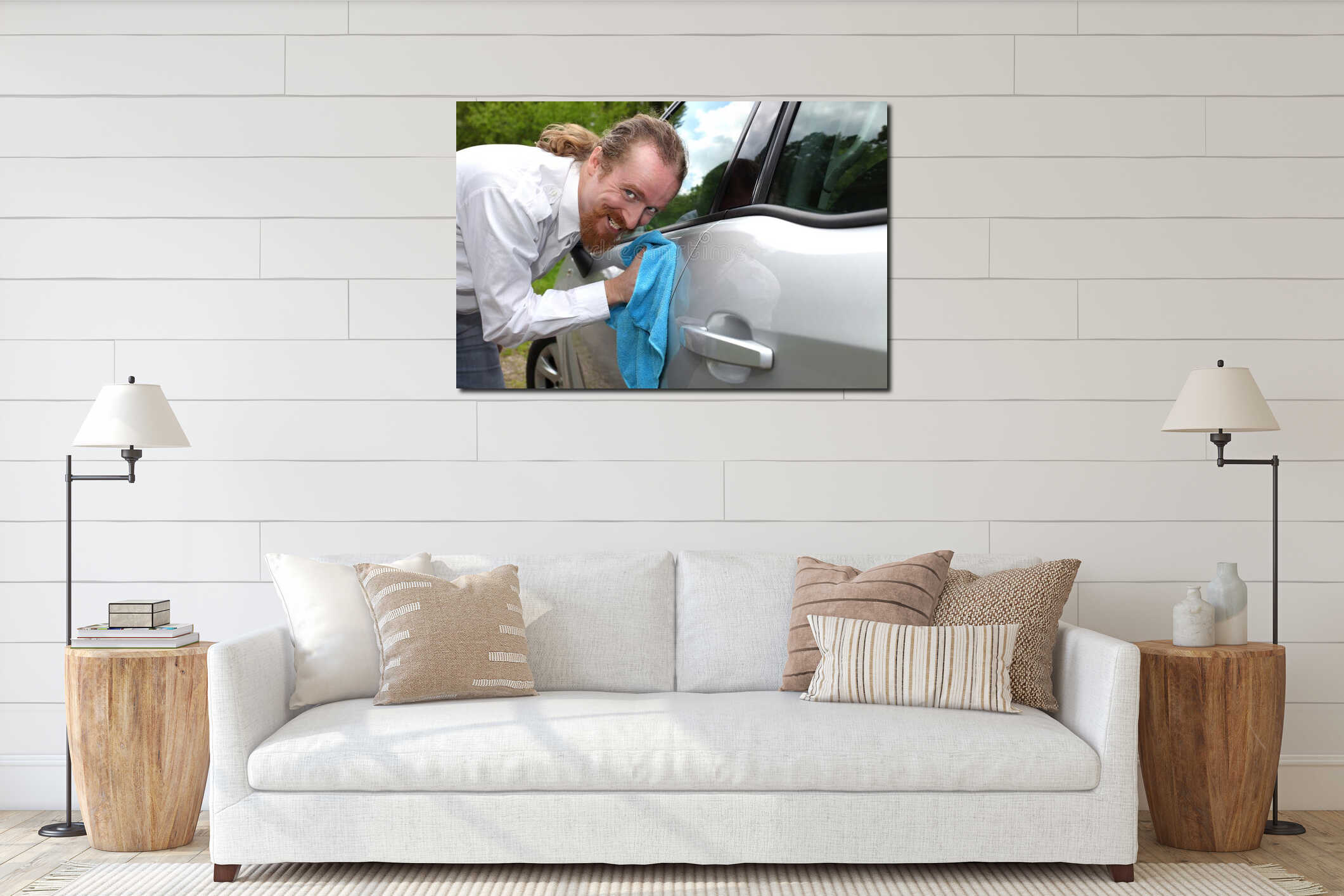 Canvas above sideboard for size context