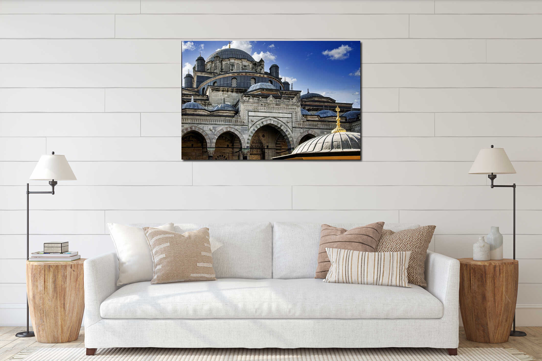 Istanbul beyazit camii mosque interior mockup