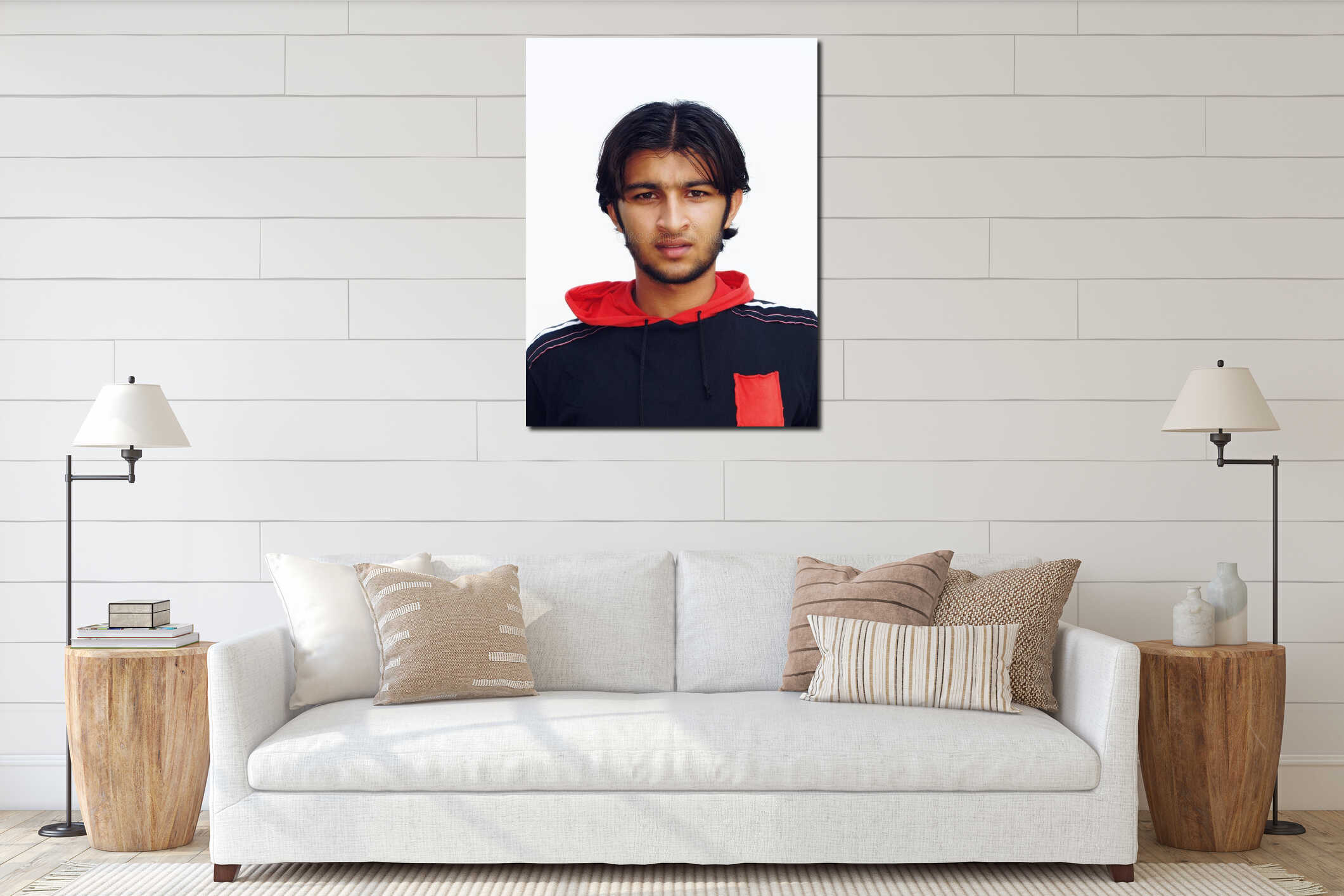 Canvas above sideboard for size context