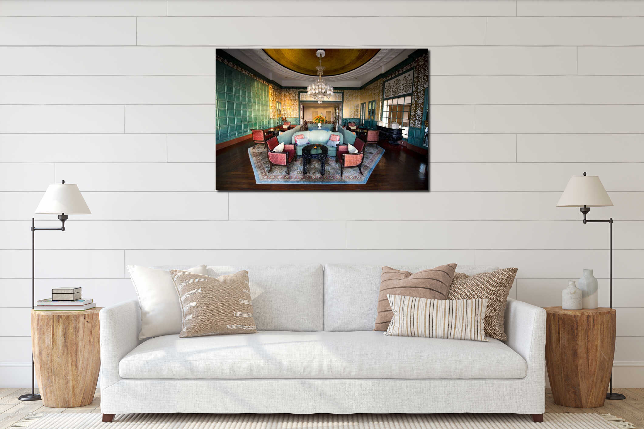 Luxury Resort Hotel Lobby, Sitting Room, Lounge interior mockup