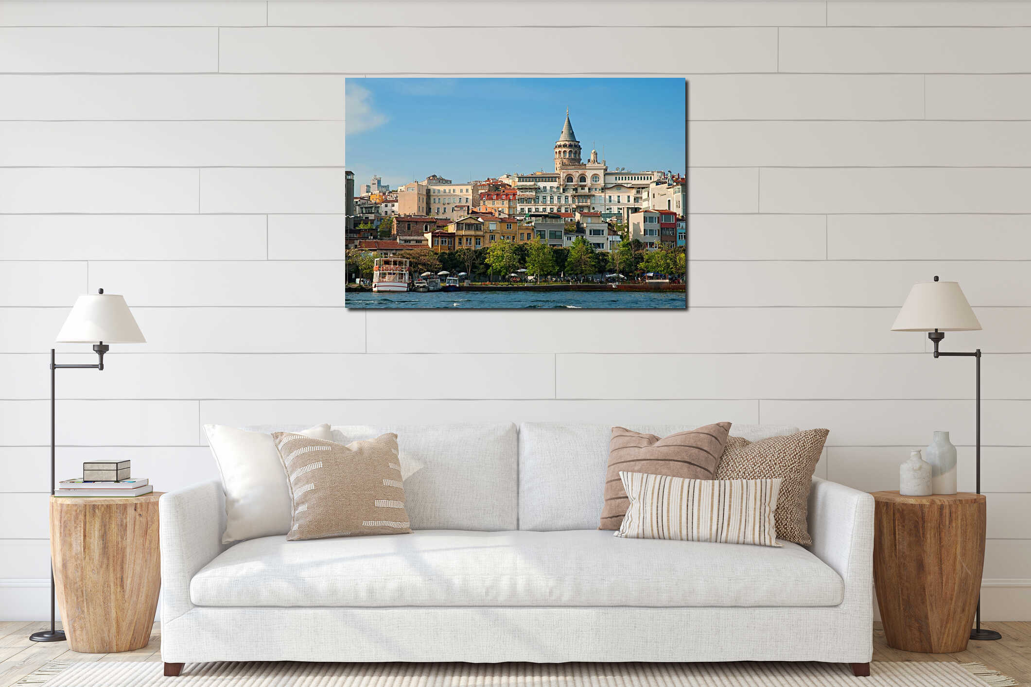 View in Istanbul, Galata Tower interior mockup