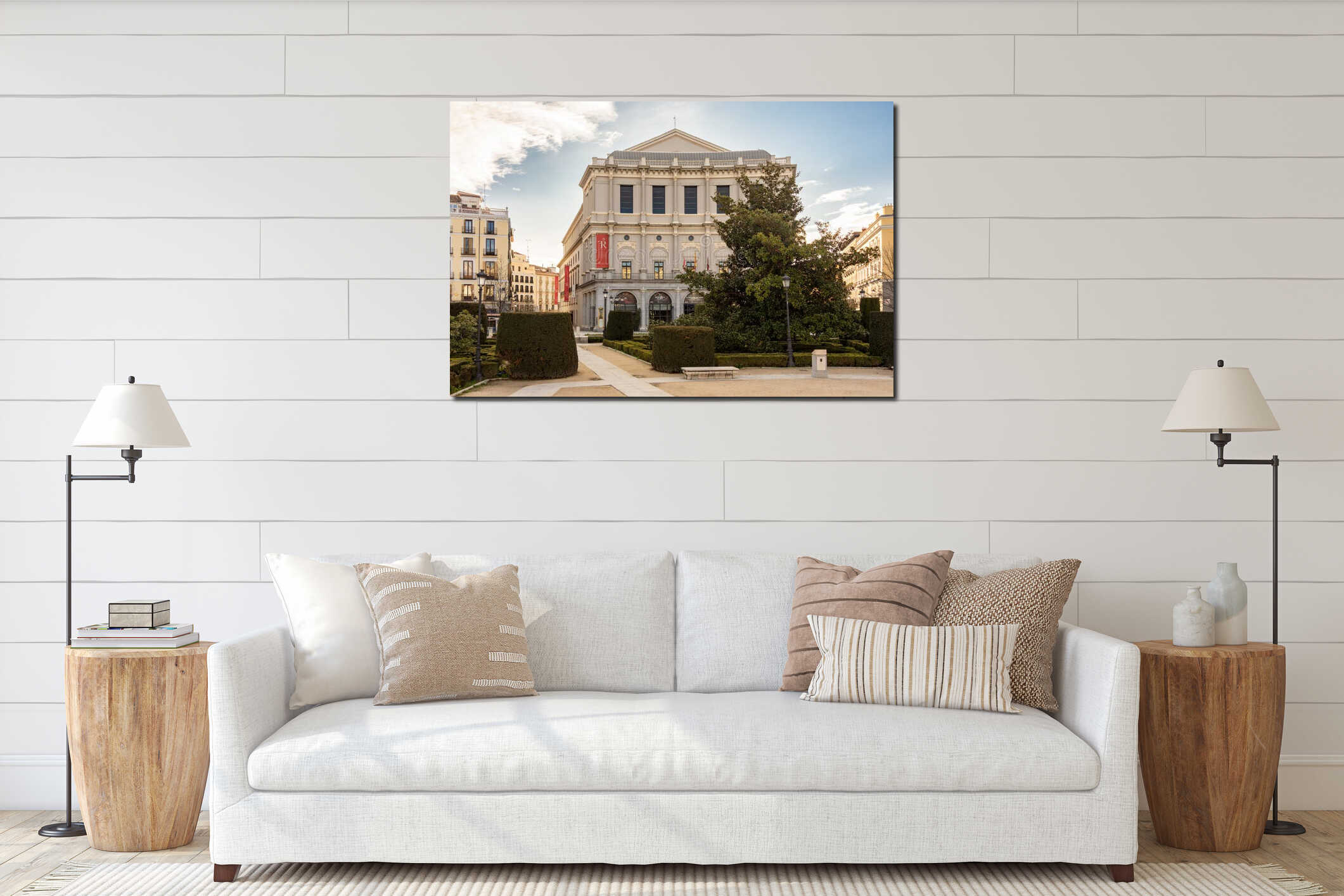 Royal theater (Teatro Real) on Eastern square (Plaza de Oriente), Madrid, Spain interior mockup