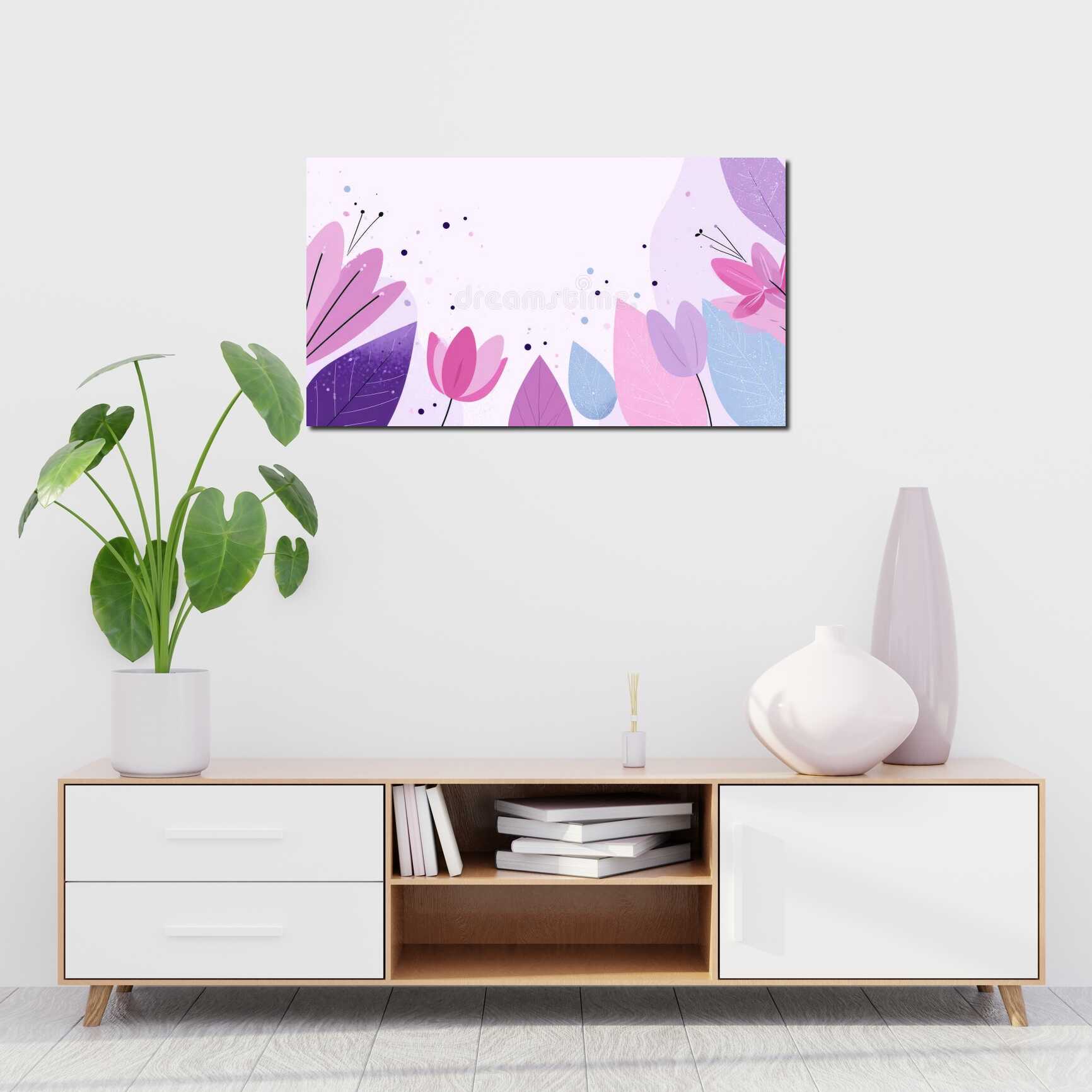 Canvas above sofa for size context