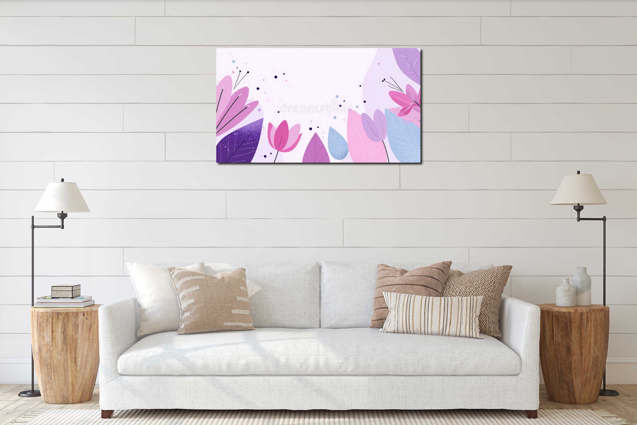 Canvas above sideboard for size context