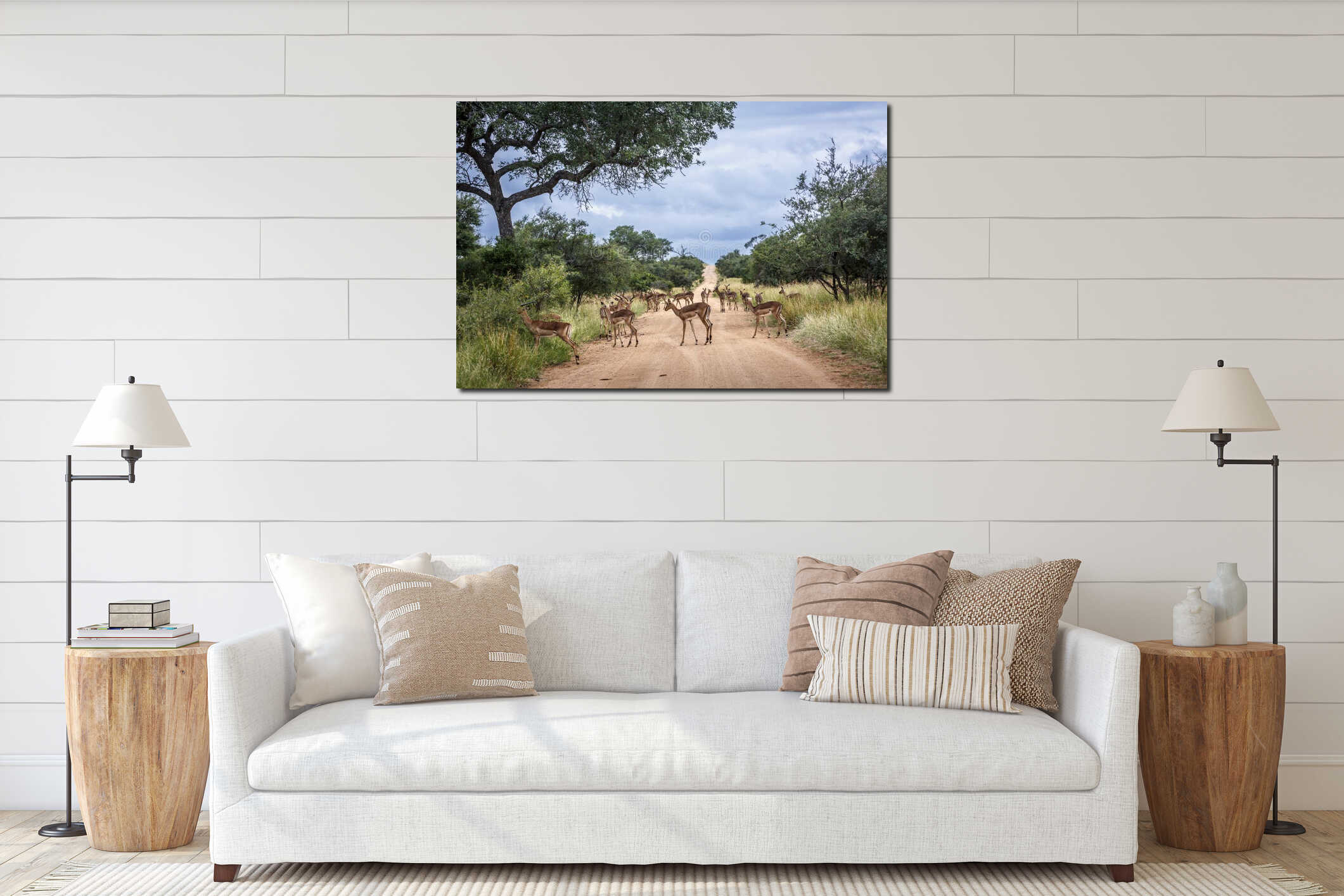 Canvas above sideboard for size context