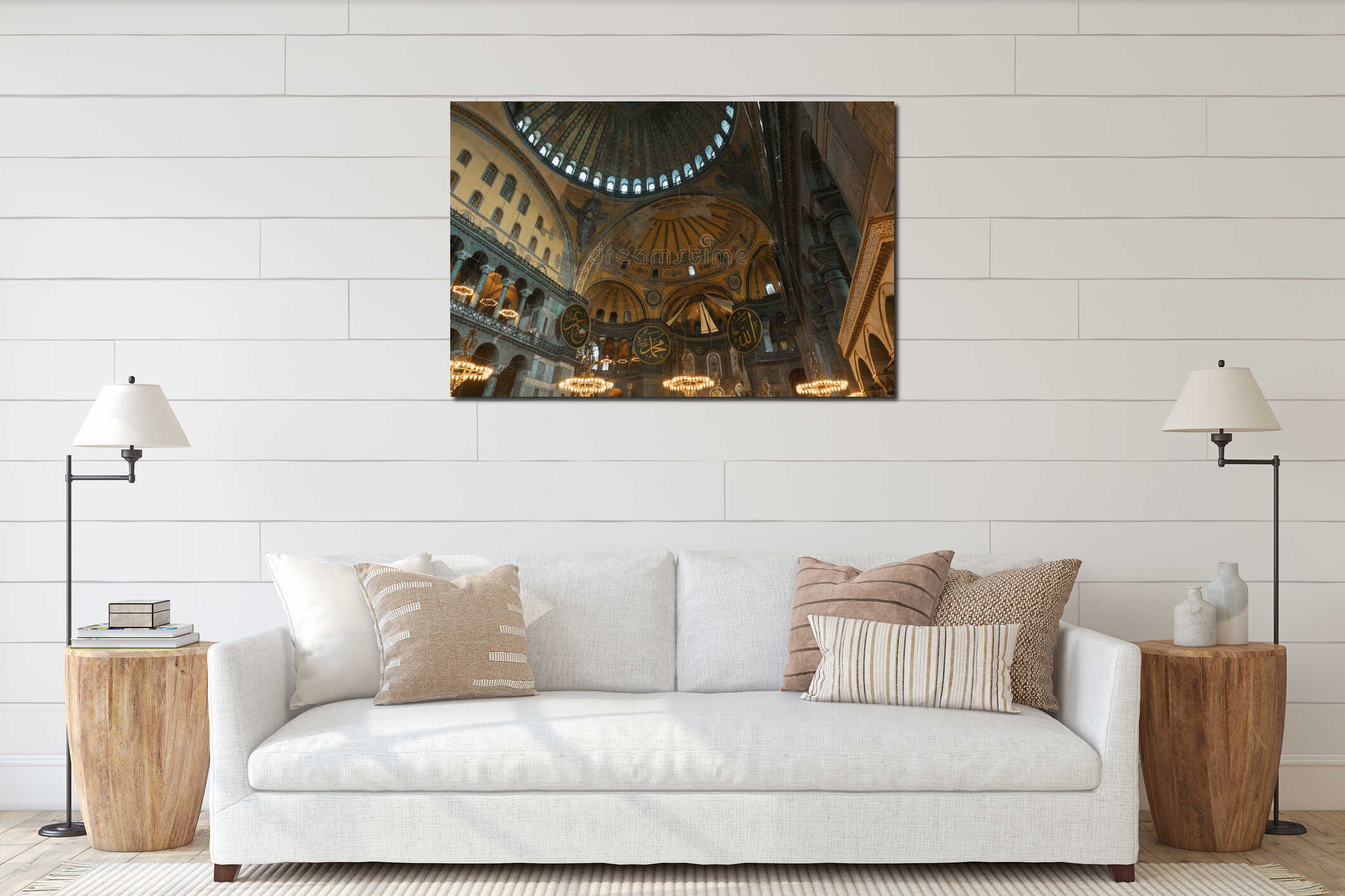Hagia Sophia. Ayasofya Mosque in Istanbul interior mockup