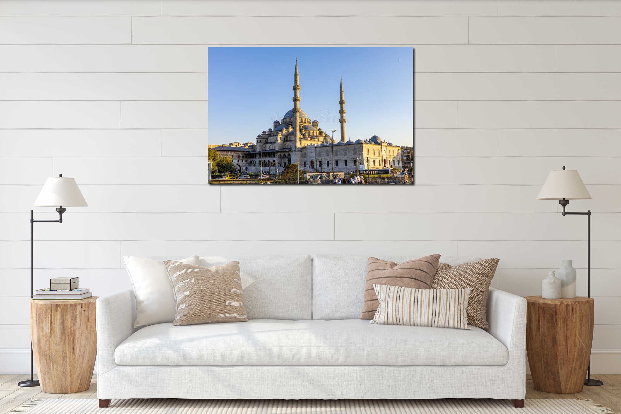 Yenicami Mosque (New Mosque) in Eminonu. Istanbul, Turkey interior mockup