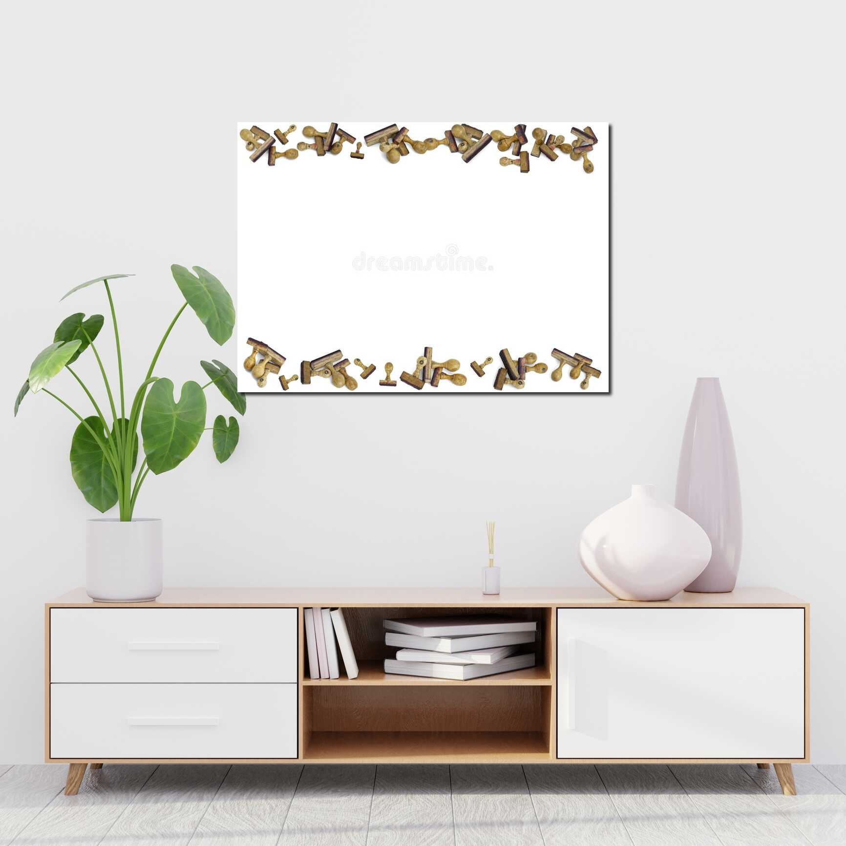 Canvas above sofa for size context