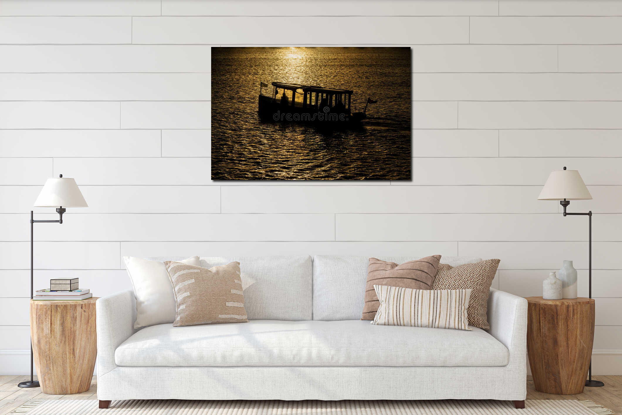 Canvas above sideboard for size context