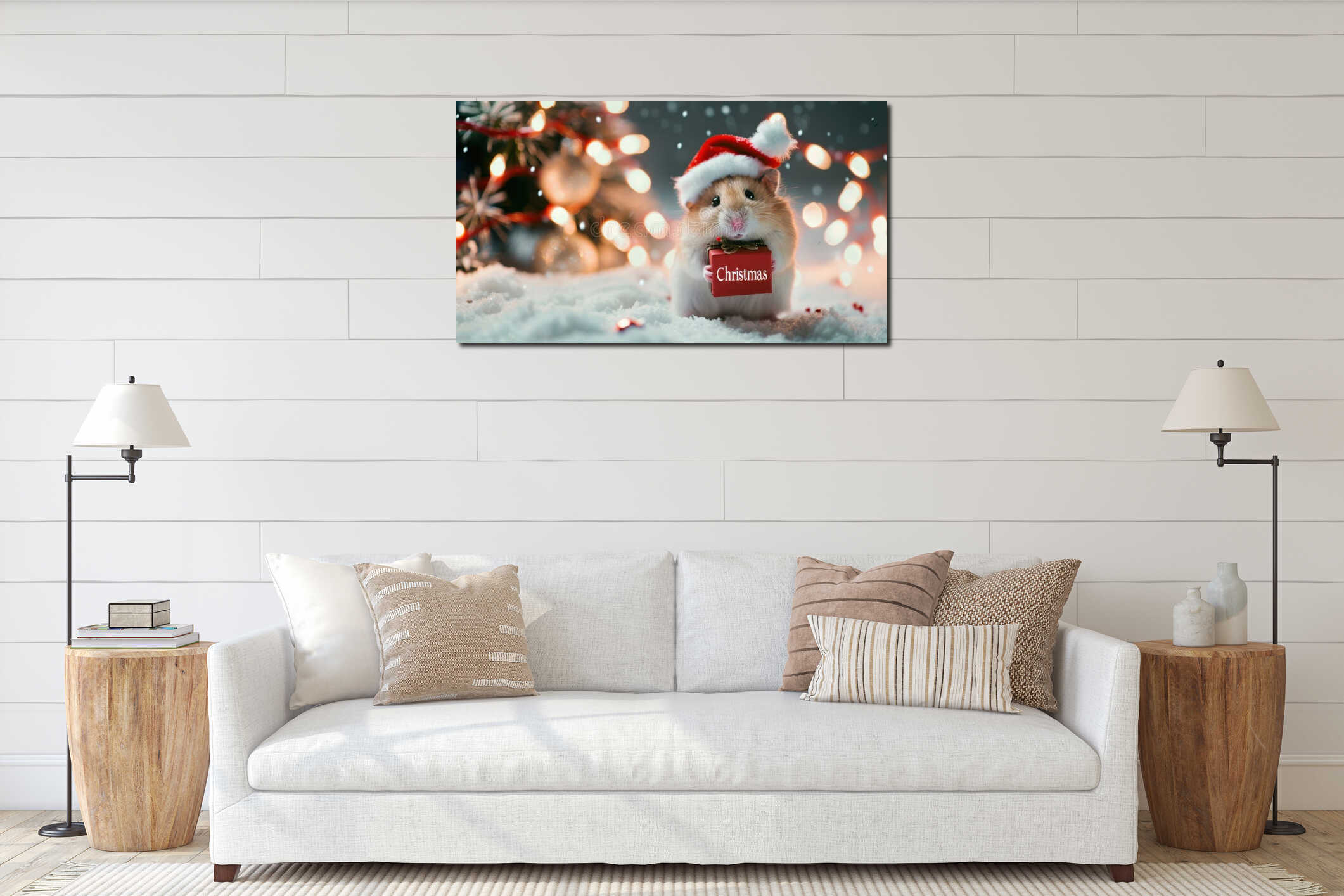 Canvas above sideboard for size context