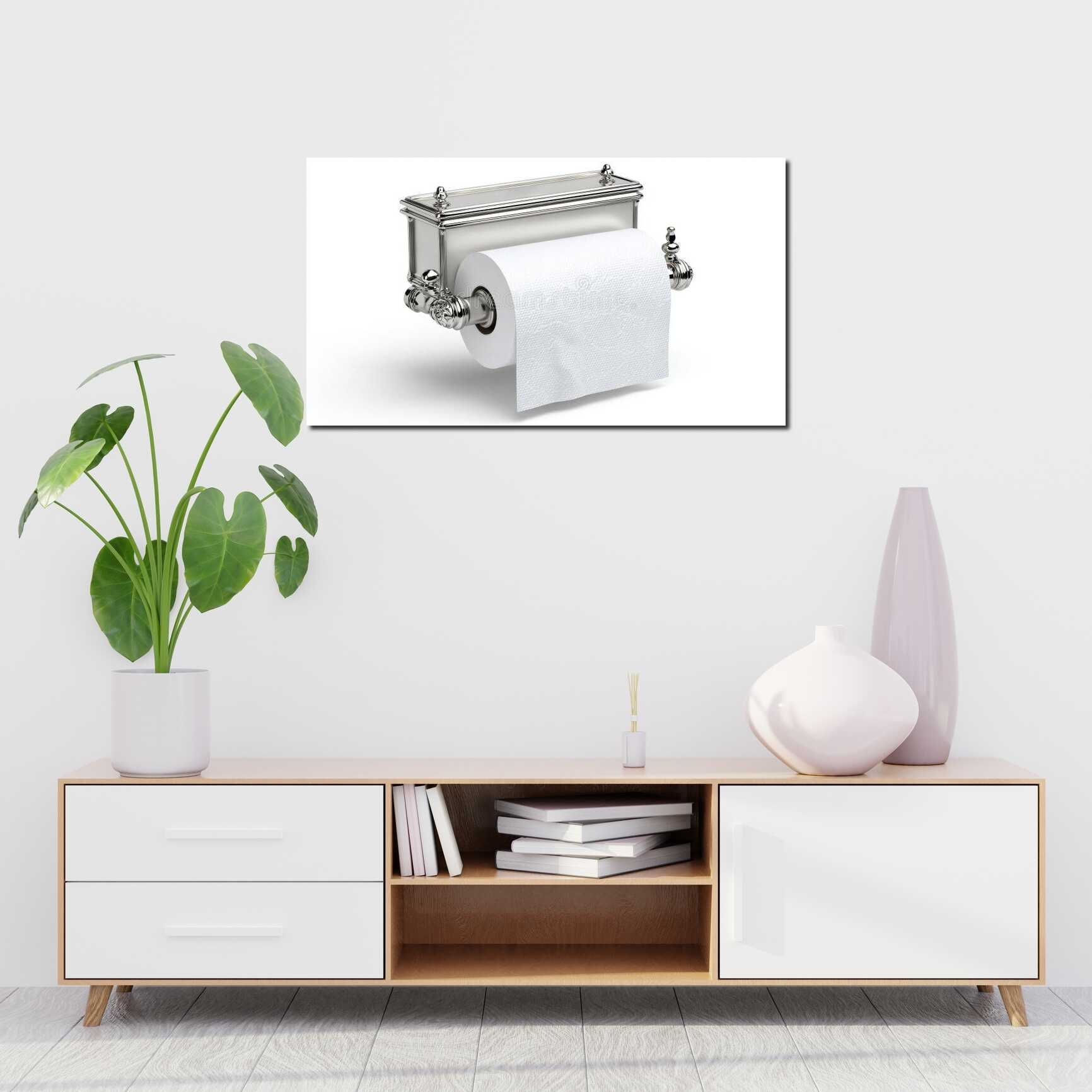 Canvas above sofa for size context