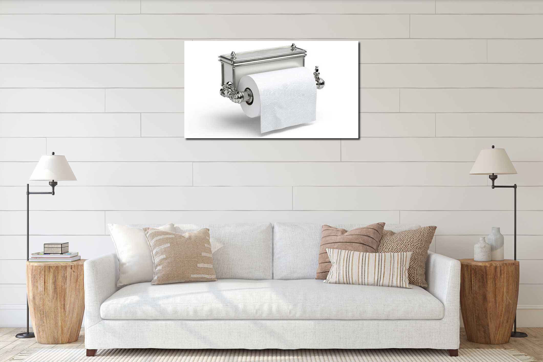 Canvas above sideboard for size context