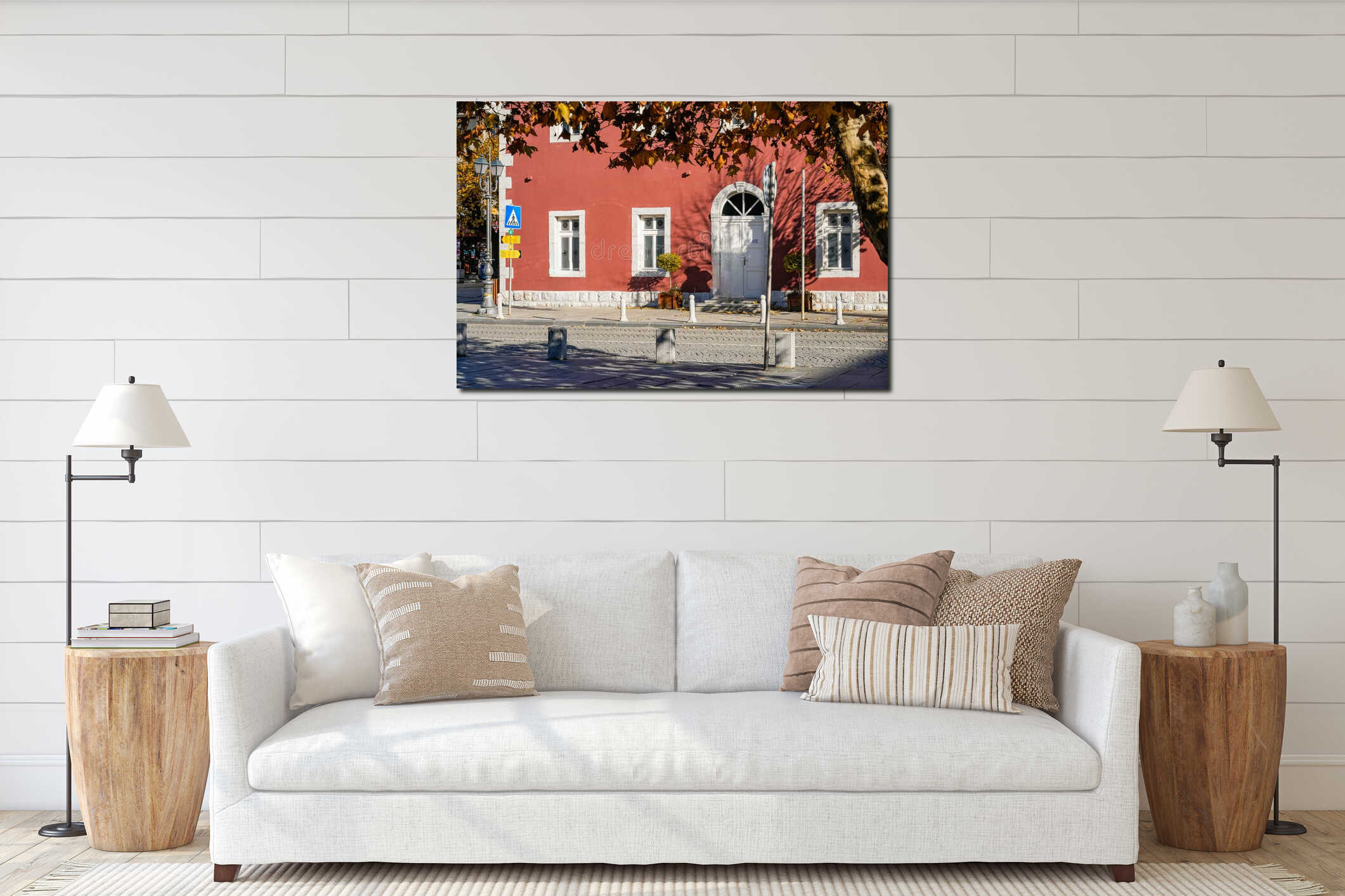 Canvas above sideboard for size context