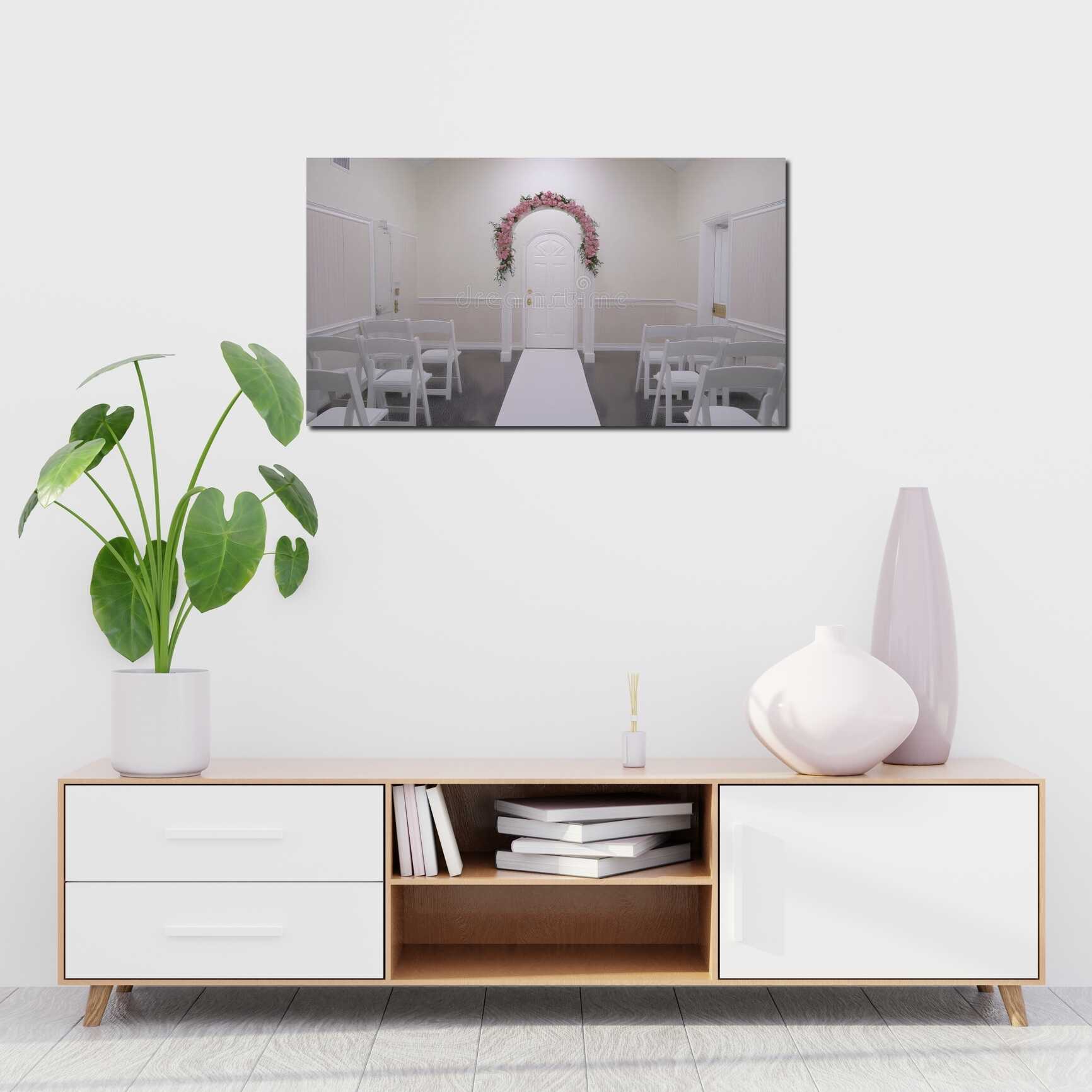 Canvas above sofa for size context