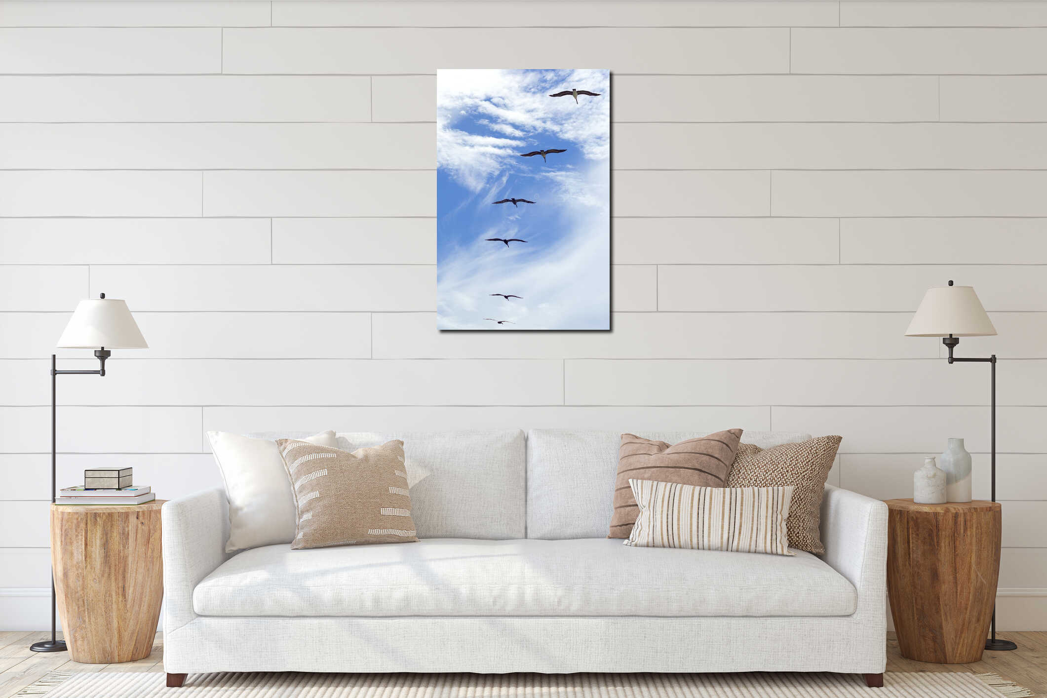 California sky interior mockup
