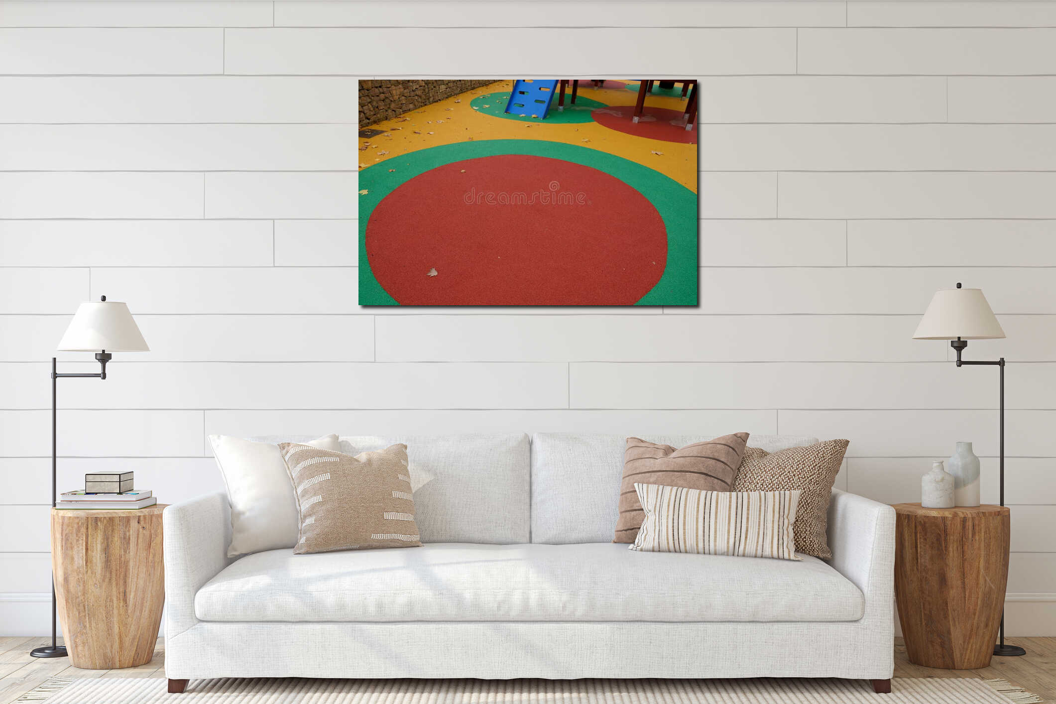 Canvas above sideboard for size context