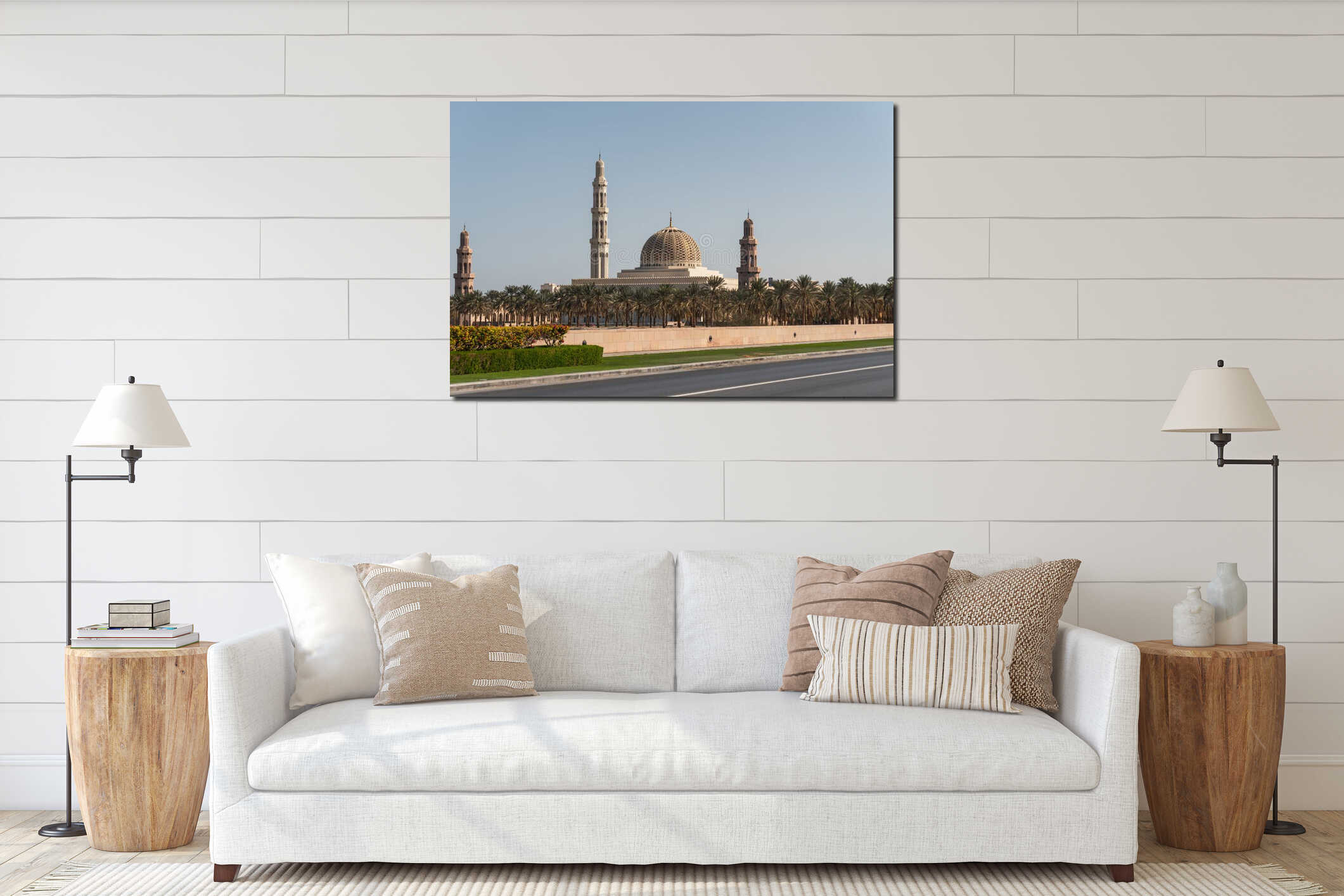 Sultan Qaboos Grand Mosque interior mockup