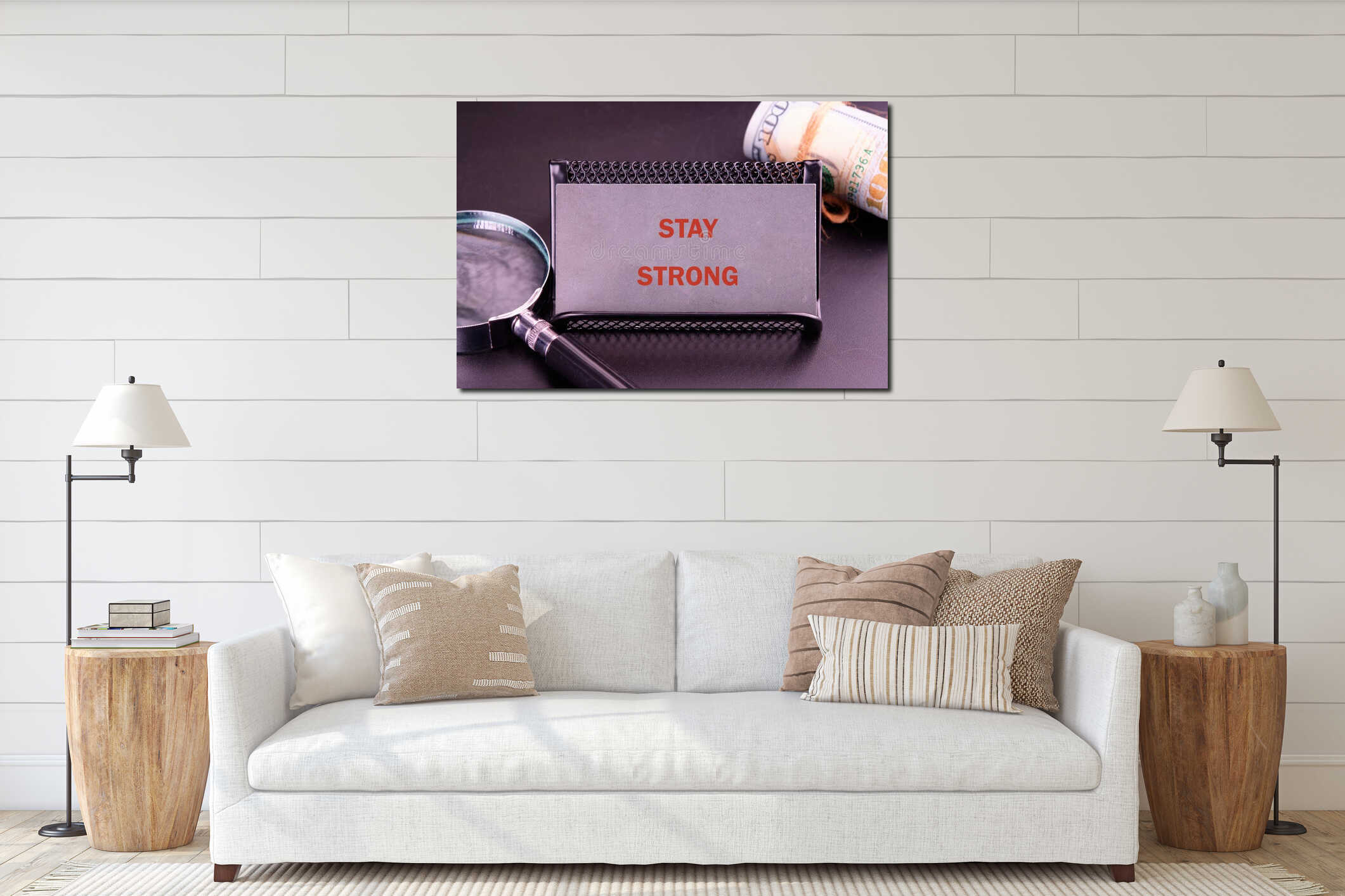 Canvas above sideboard for size context