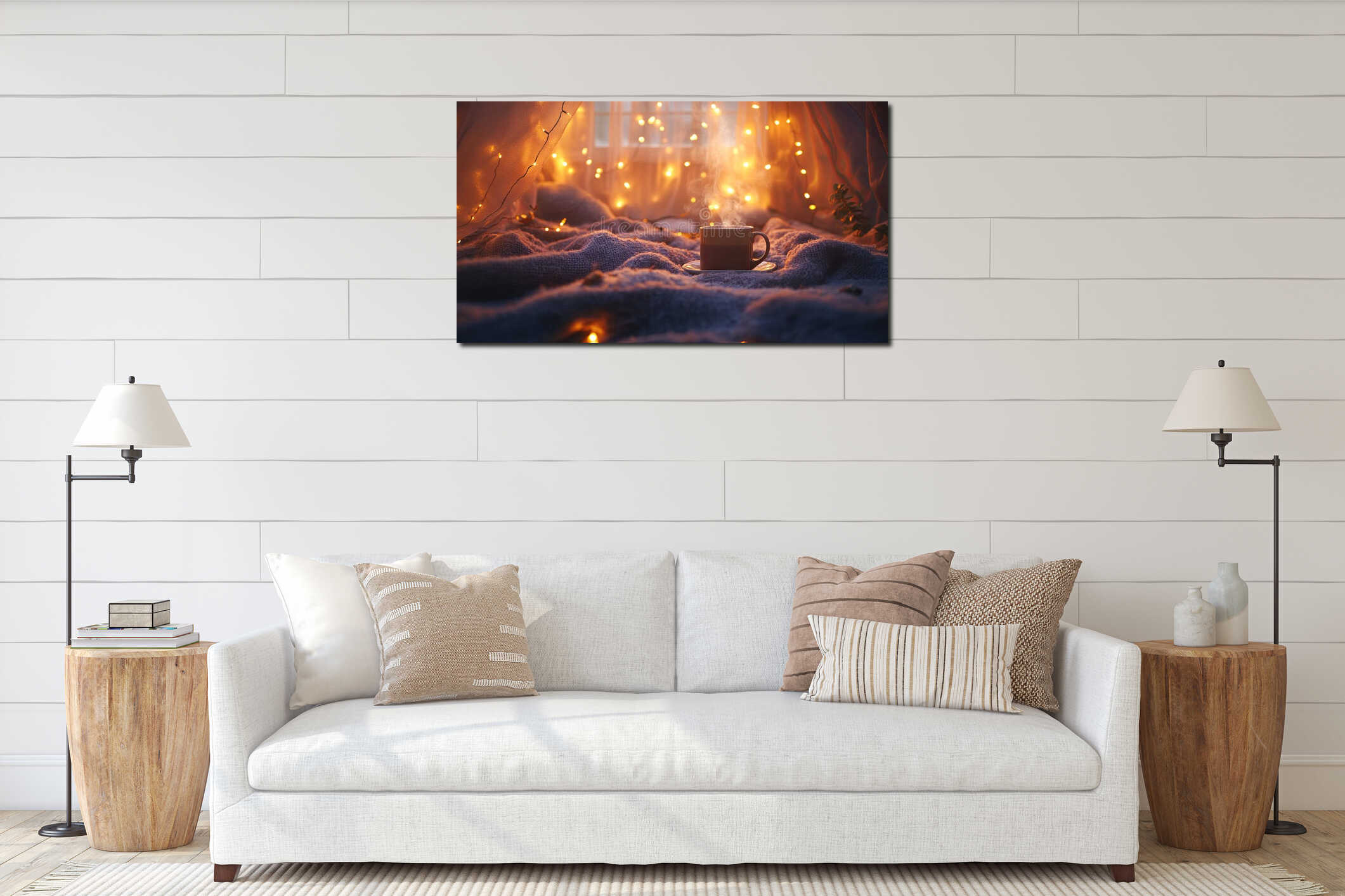 Canvas above sideboard for size context