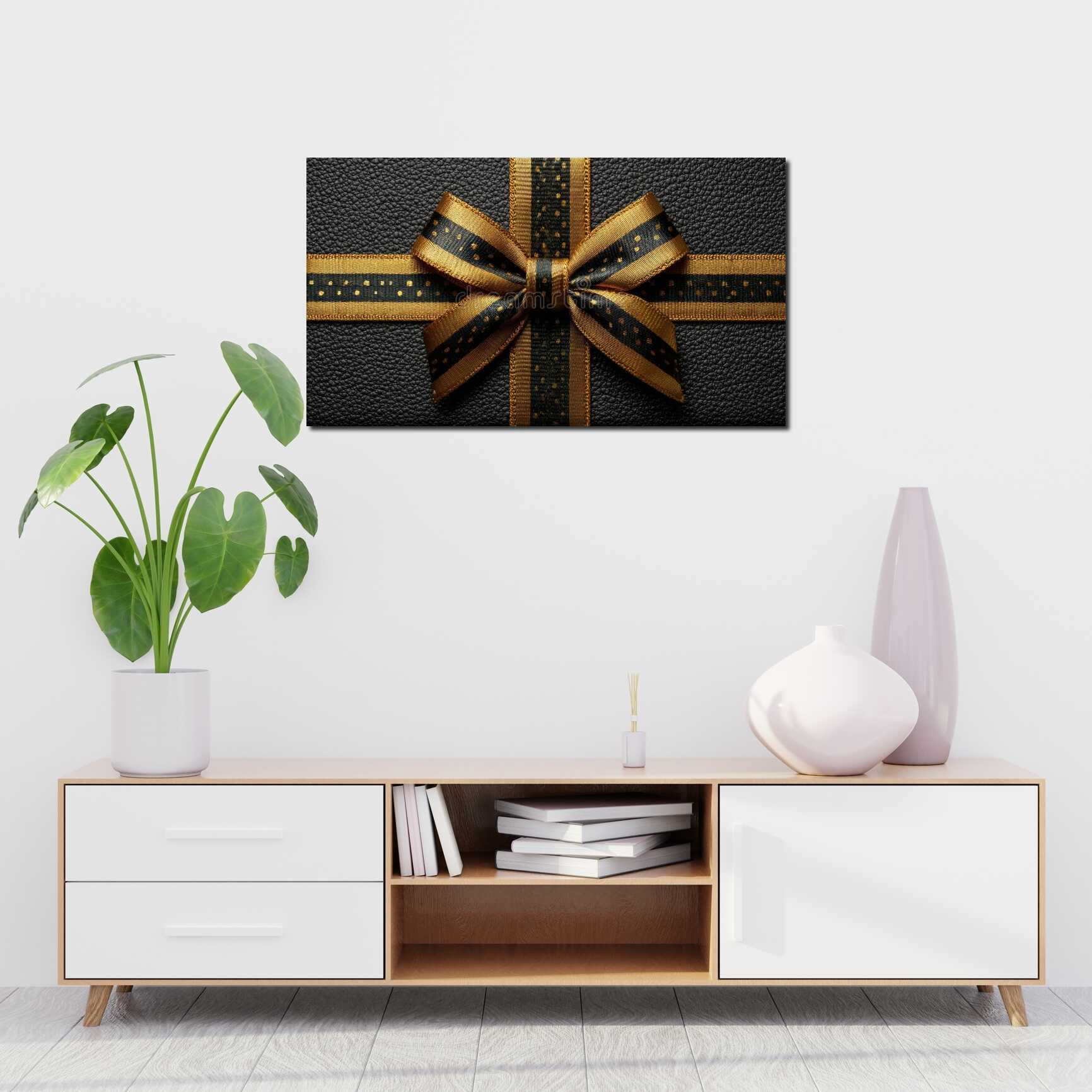 Canvas above sofa for size context