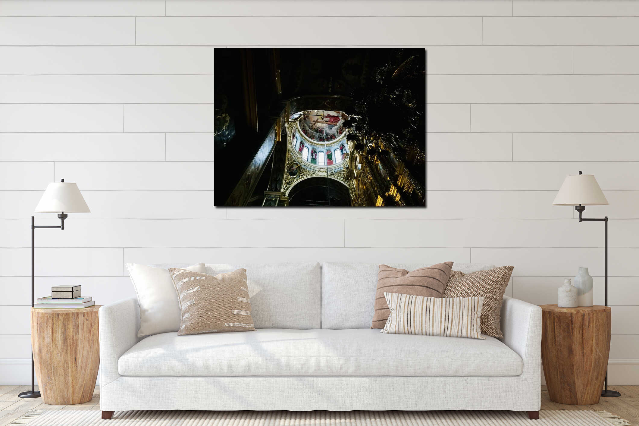 Interior of the Kiev-Pechersk Lavra Church in Kiev, Ukraine interior mockup