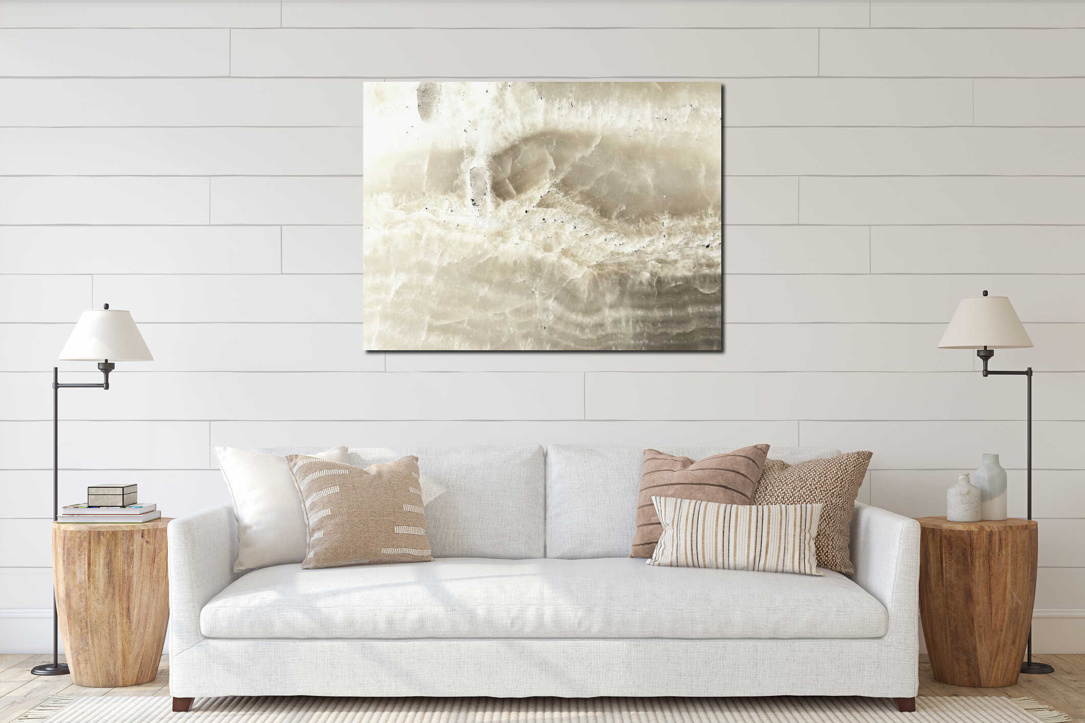 Surface texture of smooth polished gray and white crystallized stone interior mockup