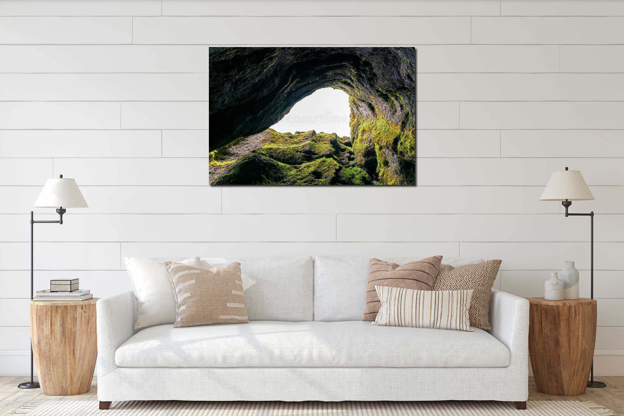 looking up inside the mythical Raudfeldsgja Gorge on the Snaefellsness Peninsula in western Iceland interior mockup