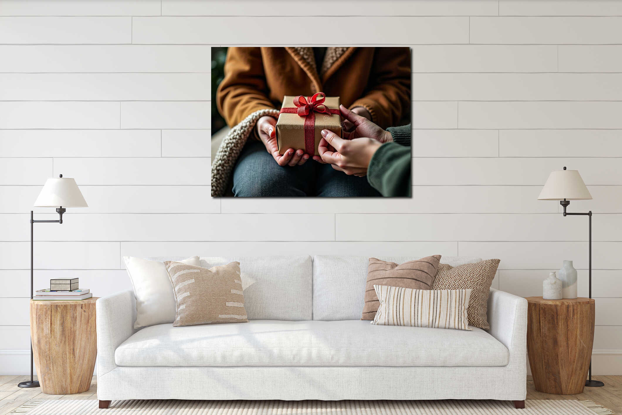 Canvas above sideboard for size context