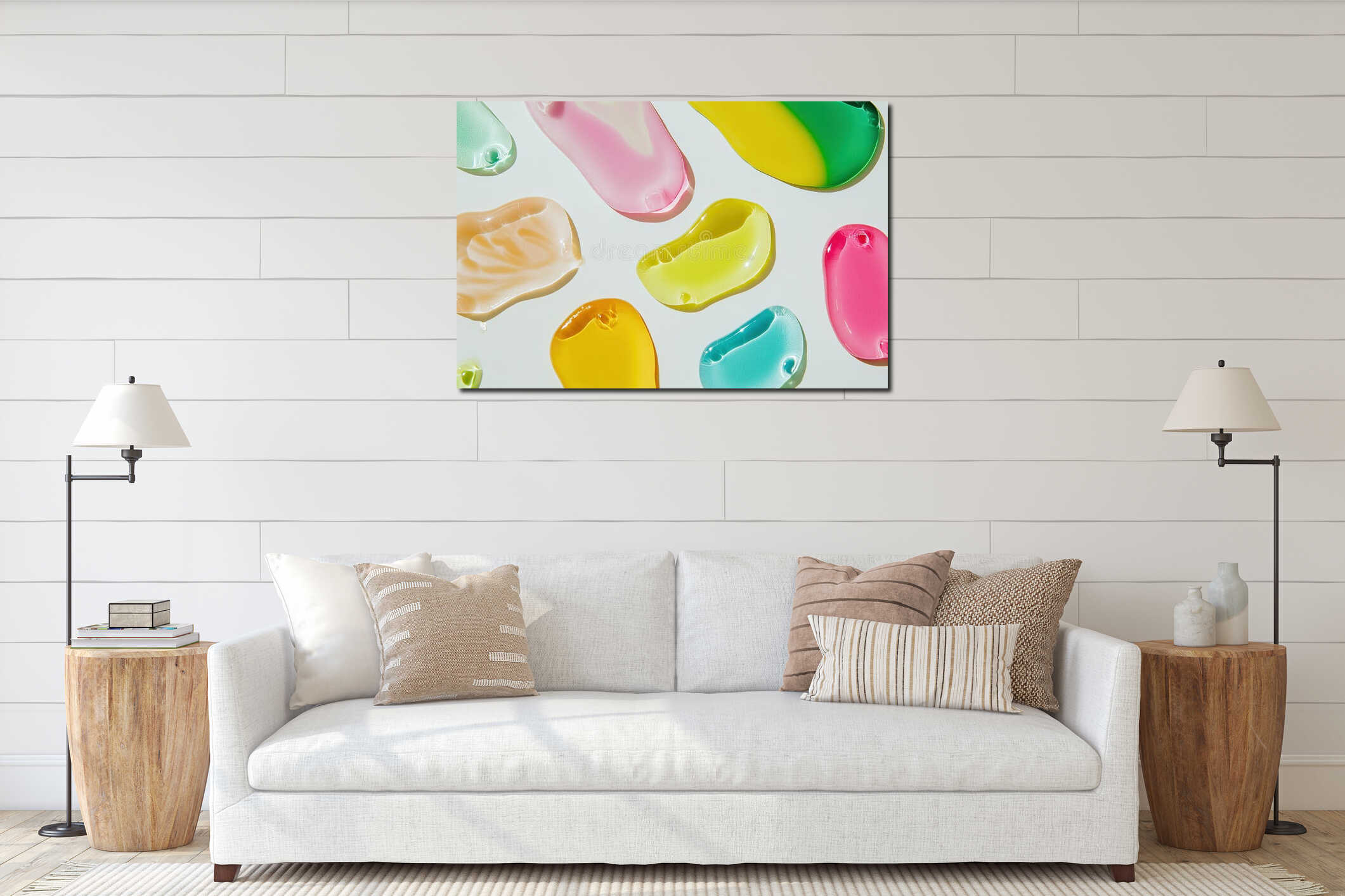 Canvas above sideboard for size context