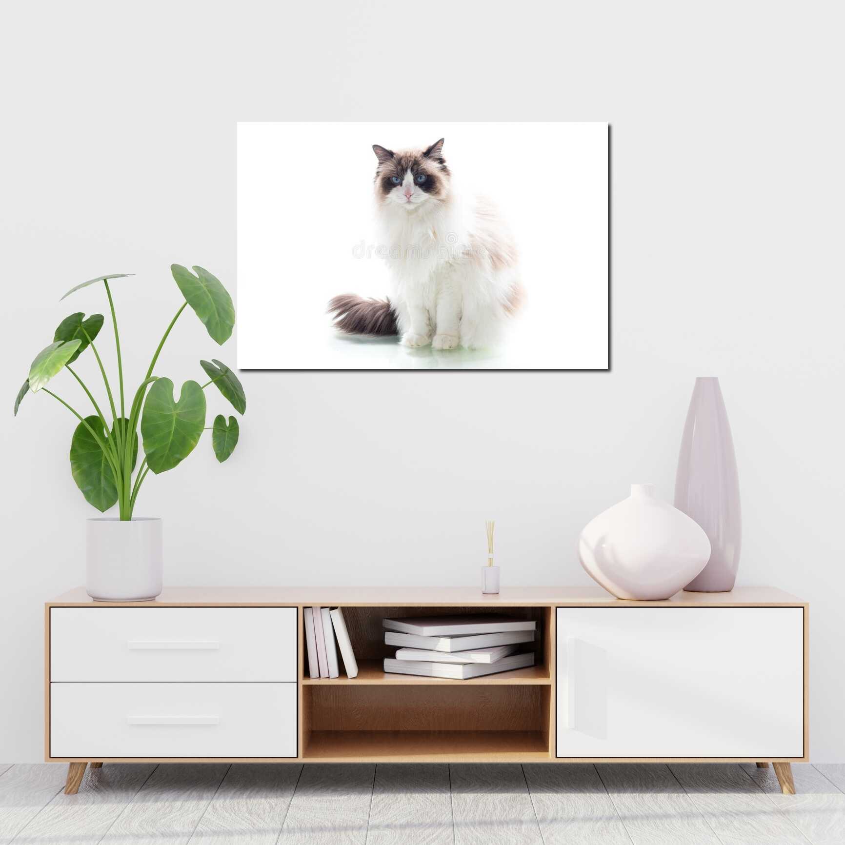 Canvas above sofa for size context