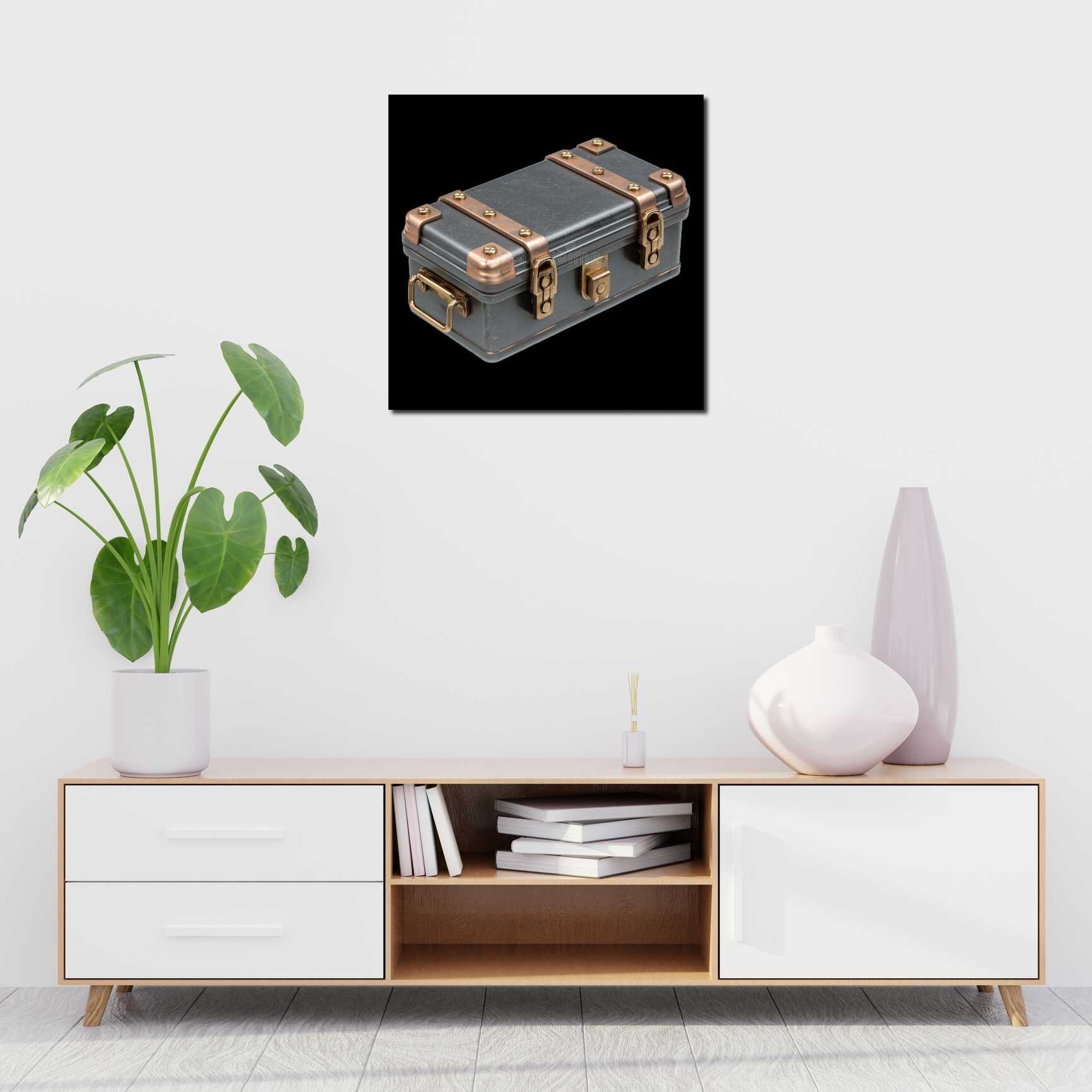 Canvas above sofa for size context