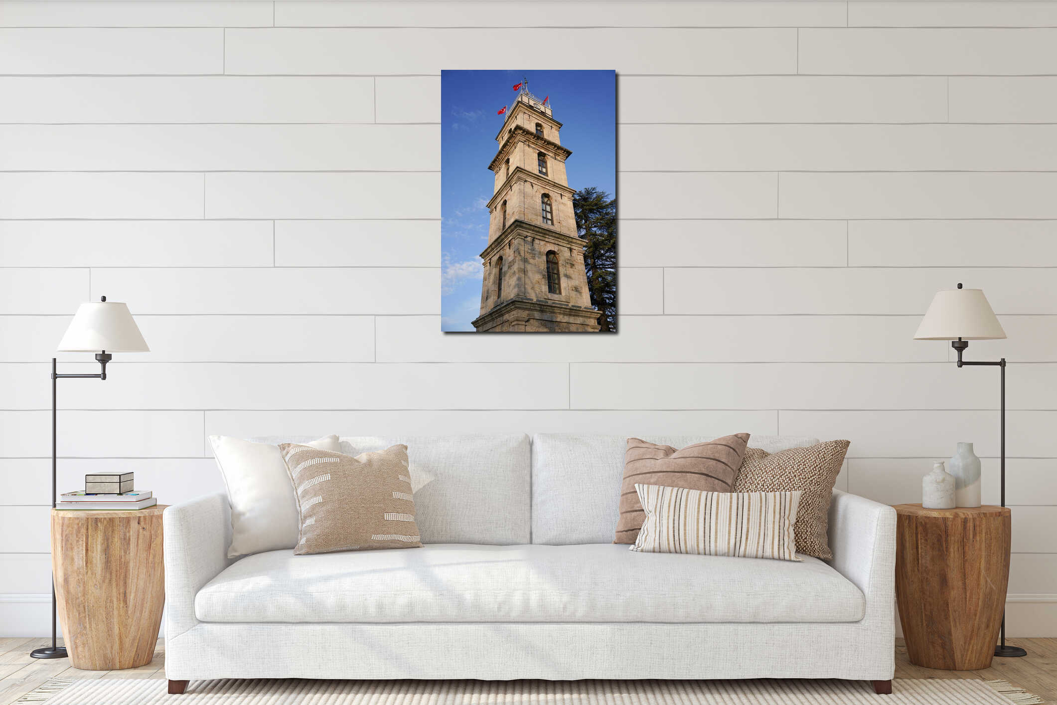 Tophane Clock Tower in Bursa, Turkiye interior mockup