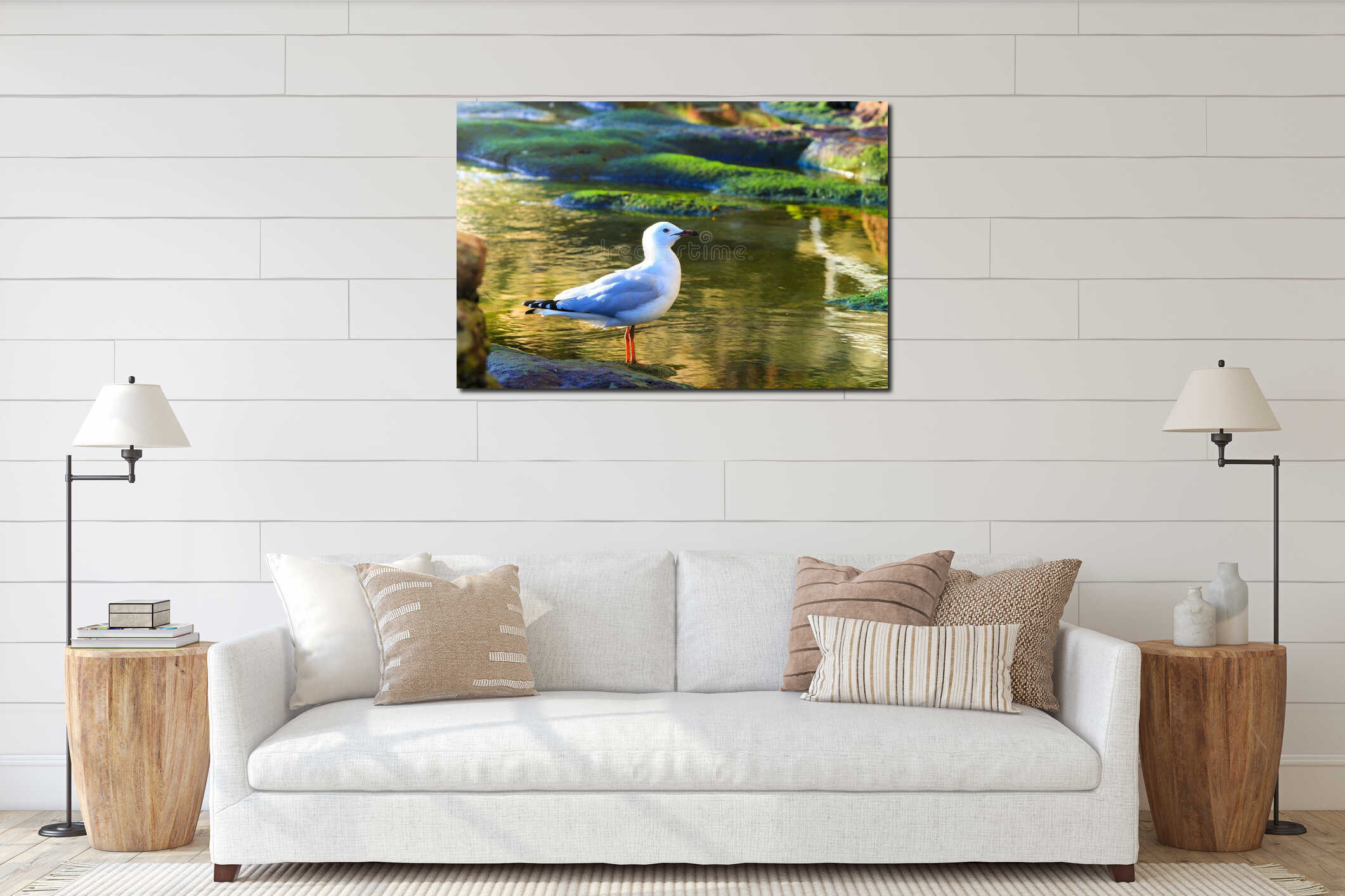 Canvas above sideboard for size context