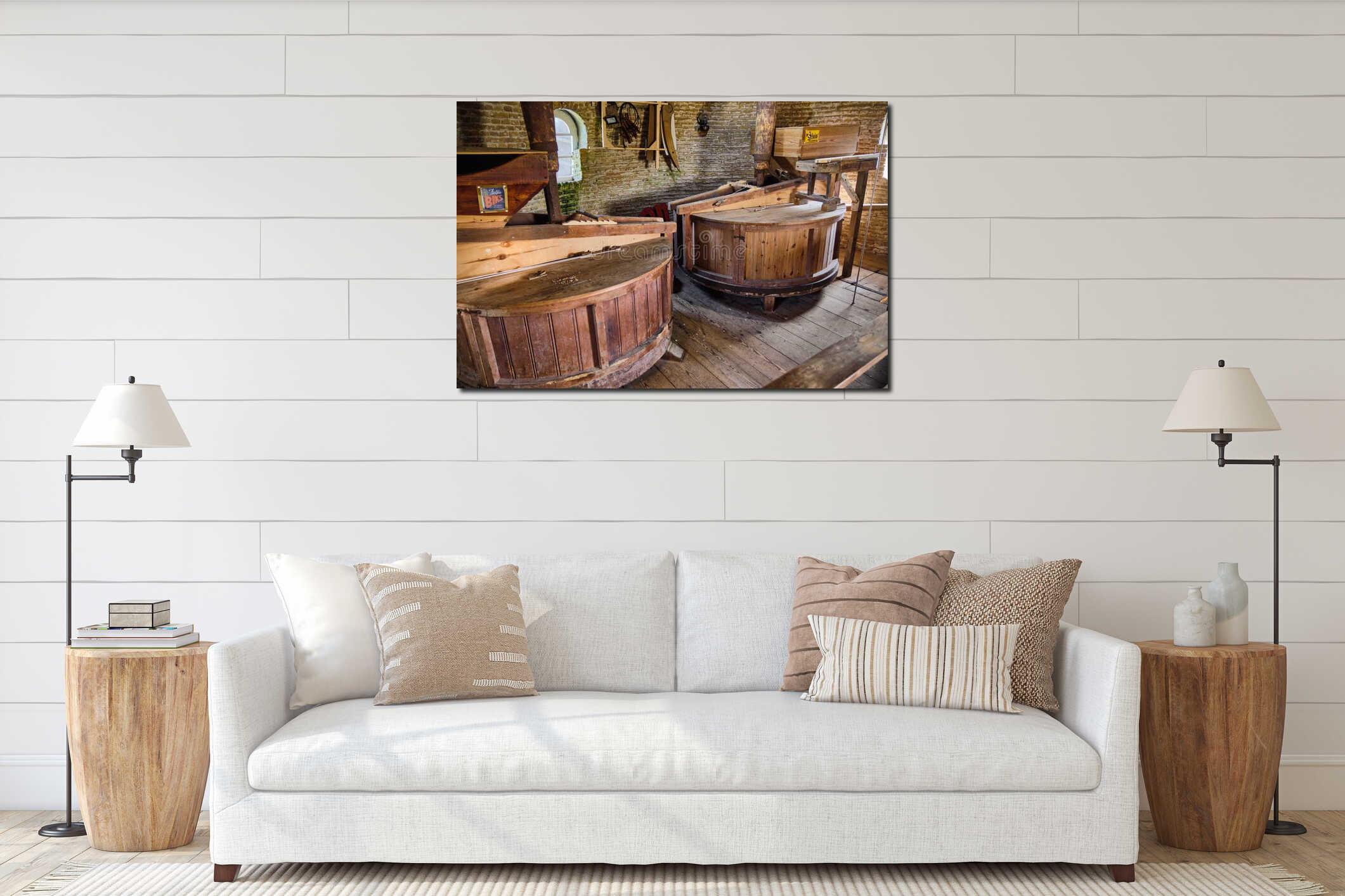 Canvas above sideboard for size context