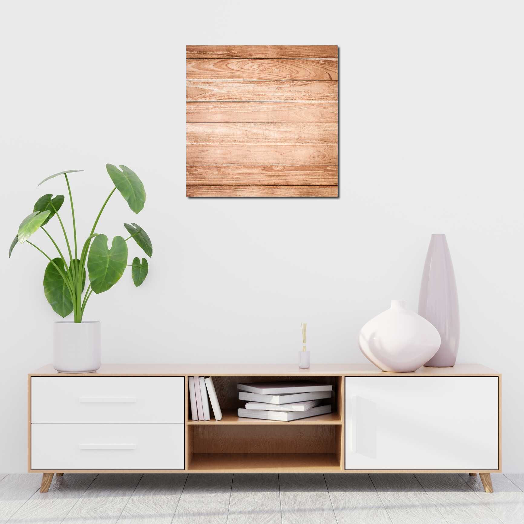 Canvas above sofa for size context