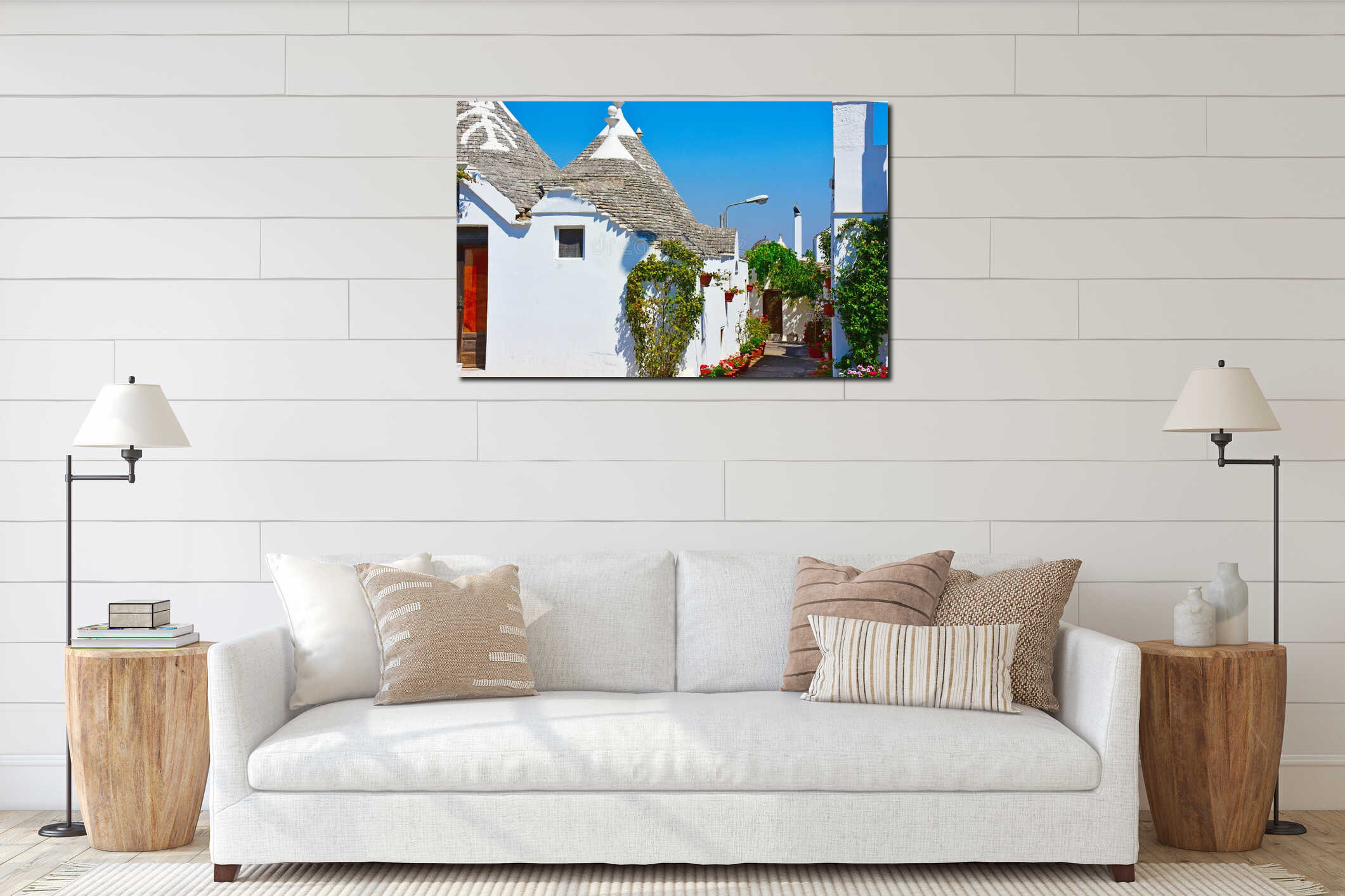 Canvas above sideboard for size context