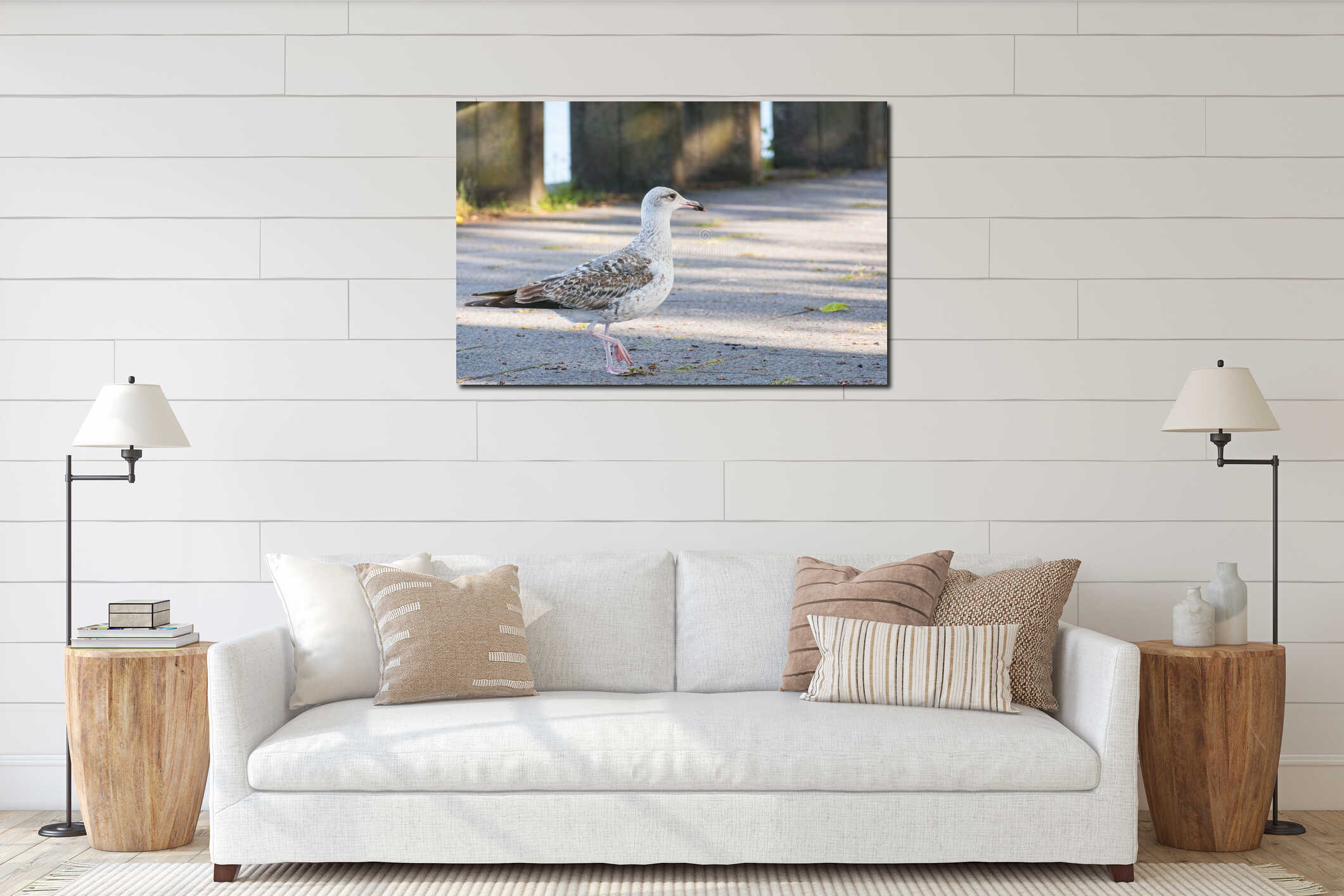 Canvas above sideboard for size context