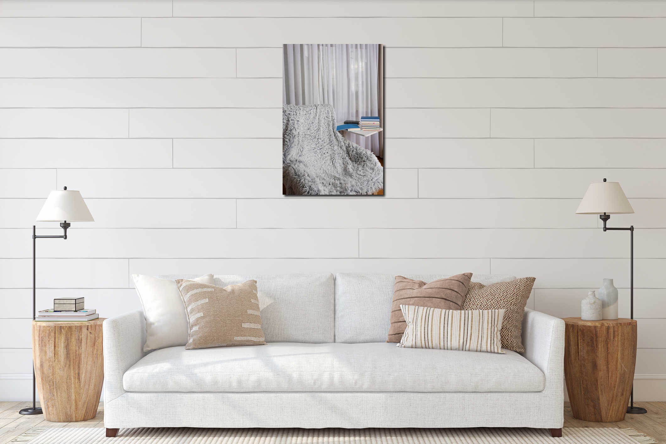 Canvas above sideboard for size context