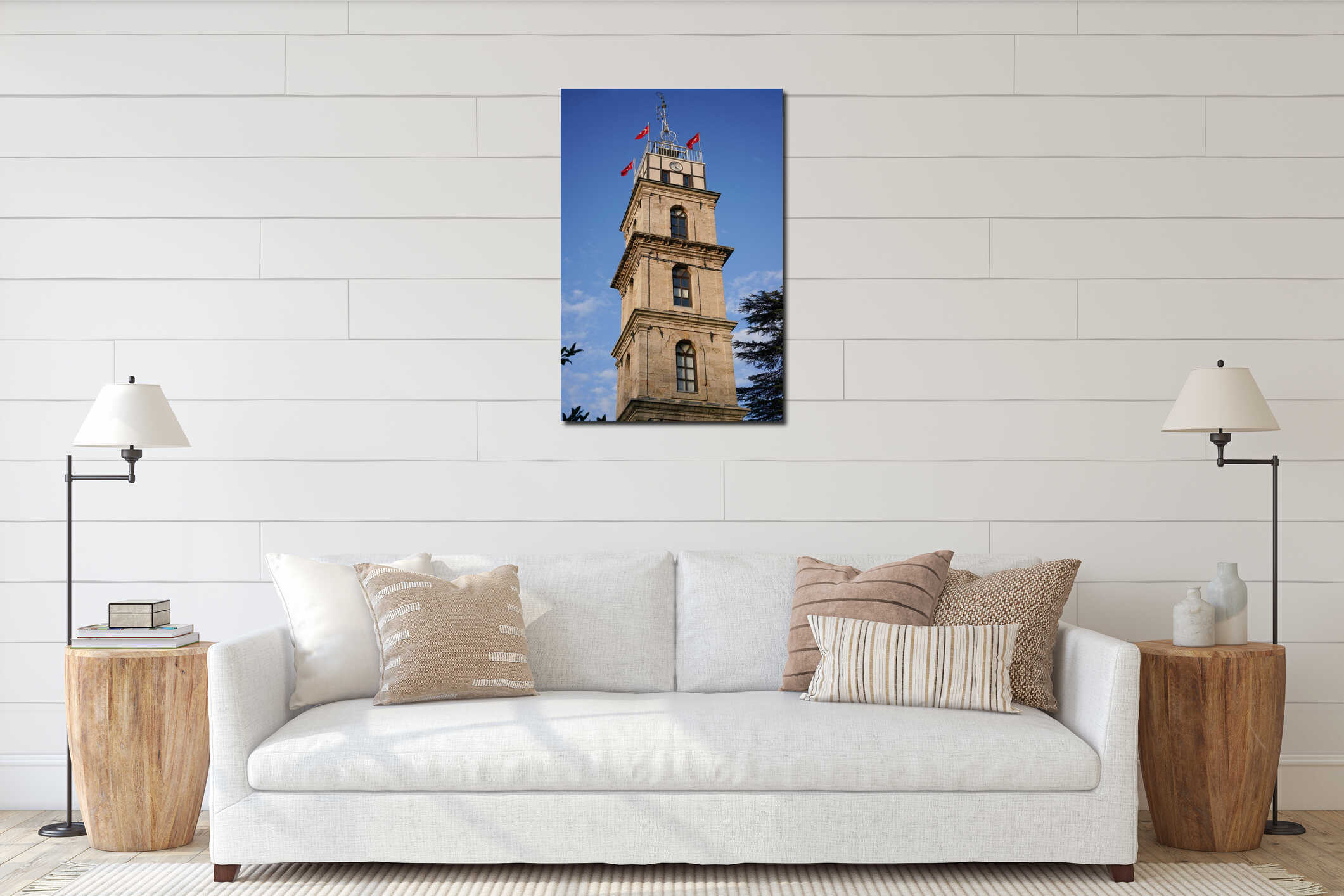 Tophane Clock Tower in Bursa, Turkiye interior mockup