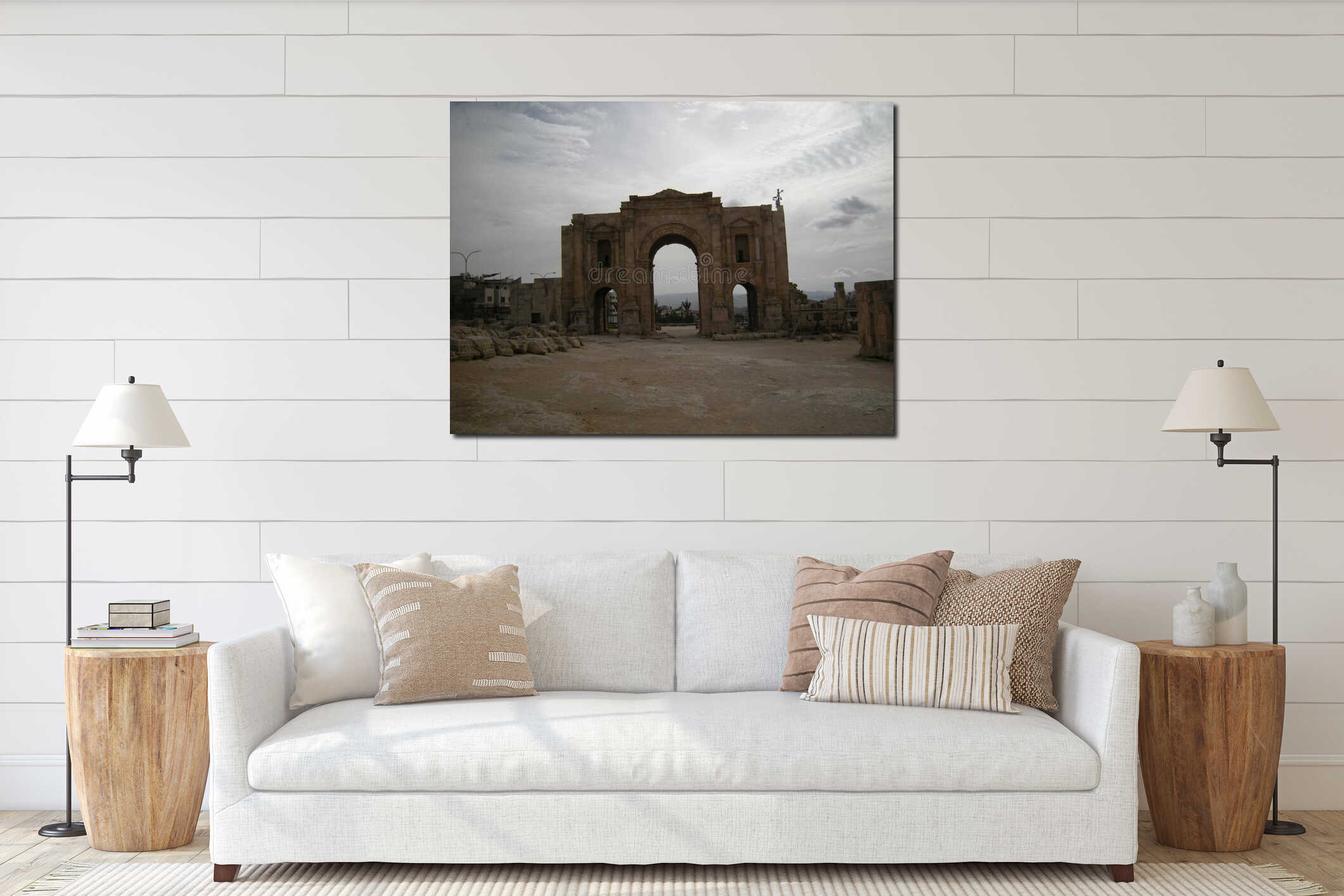 The entrance at jerash, Jordan interior mockup