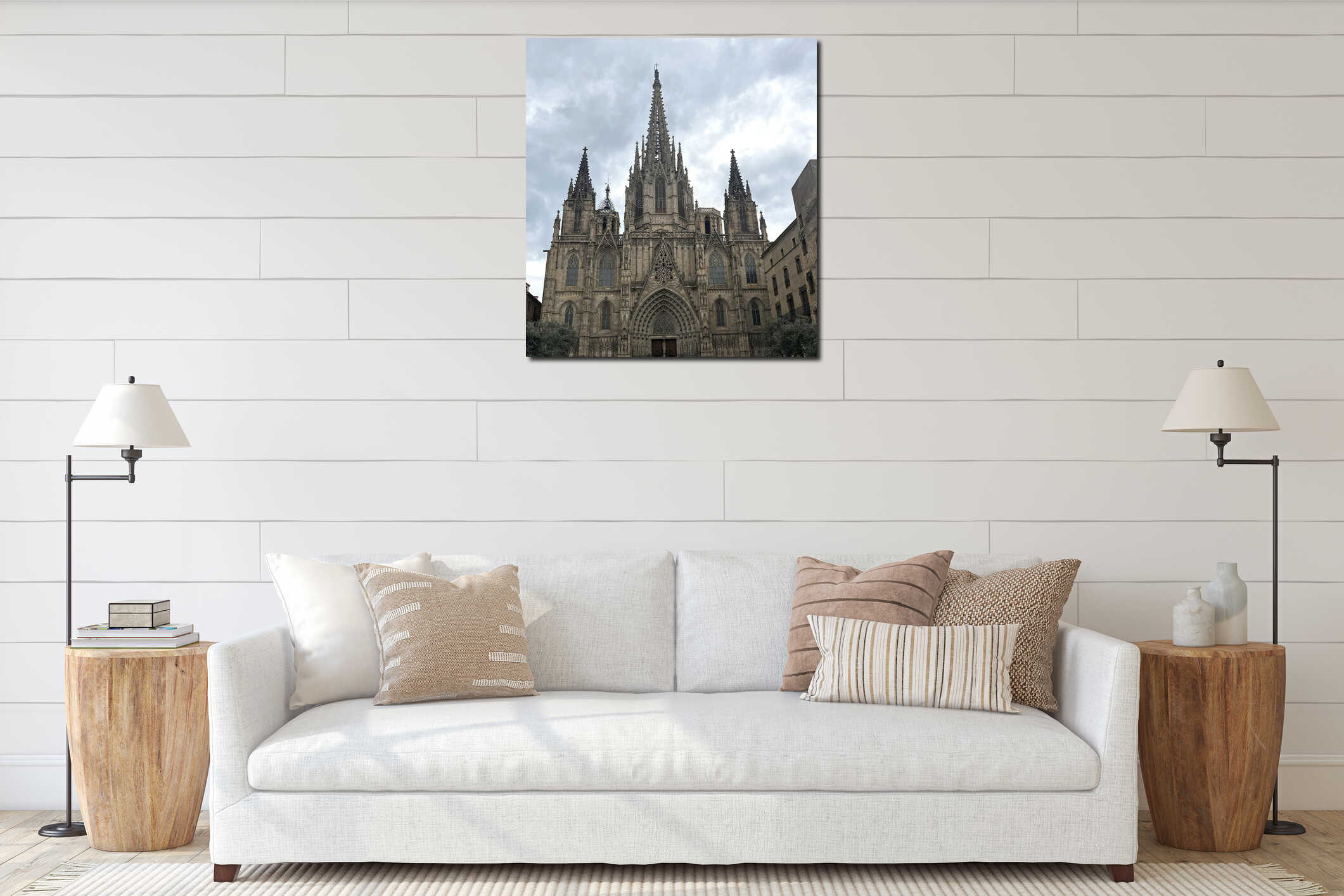 Canvas above sideboard for size context