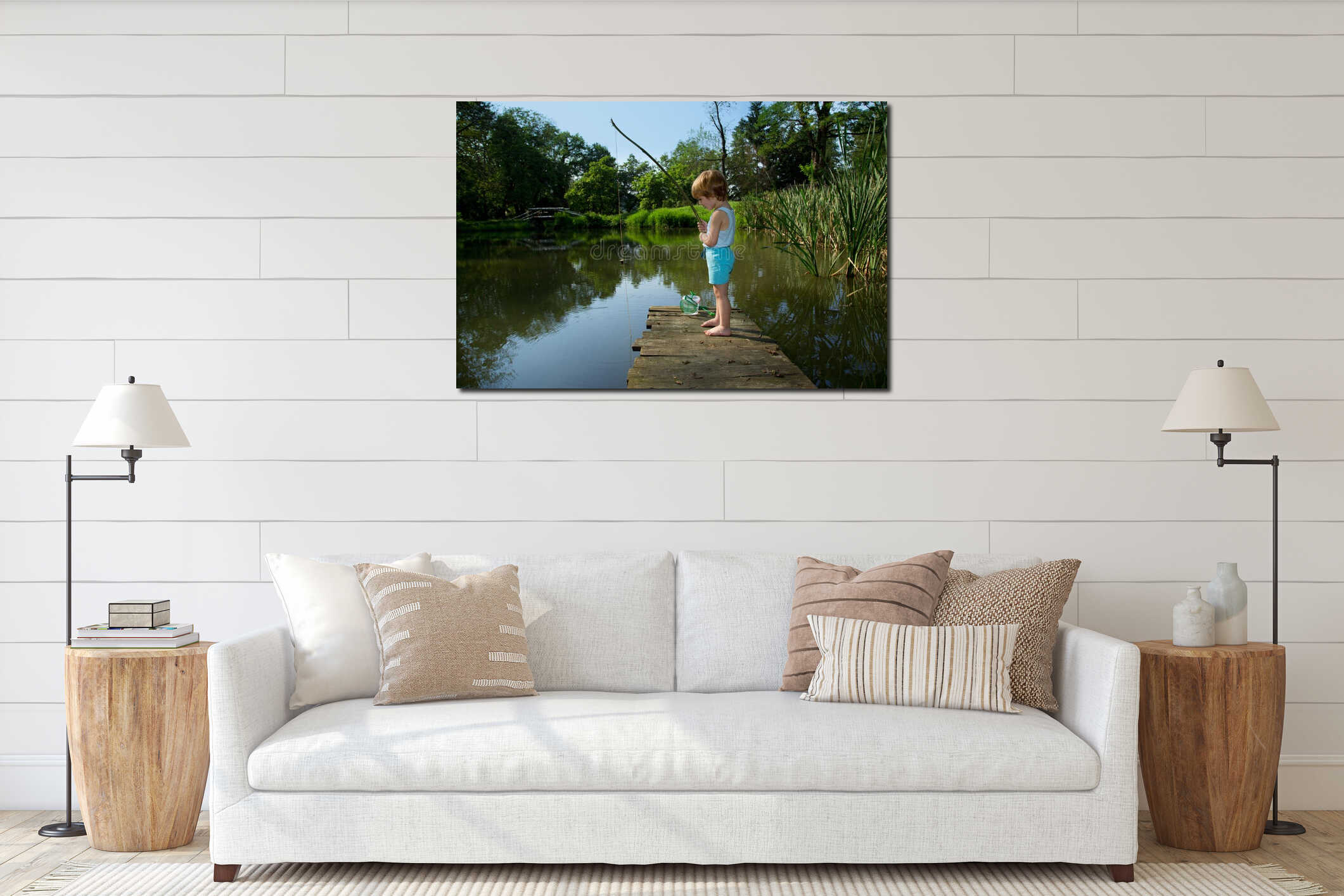 Canvas above sideboard for size context