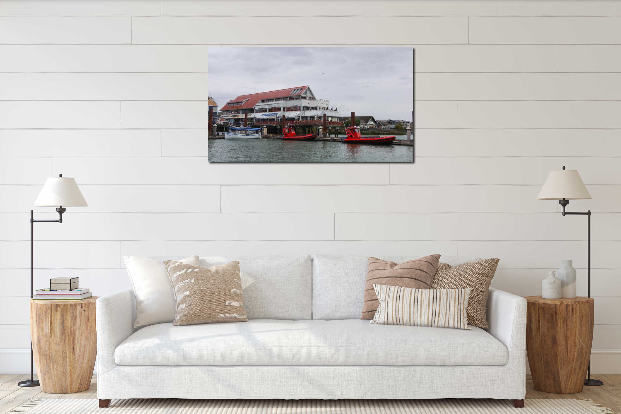 Blue Canoe Waterfront Restaurant, Steveston Village, Richmond, Vancouver, British Columbia, Canada interior mockup