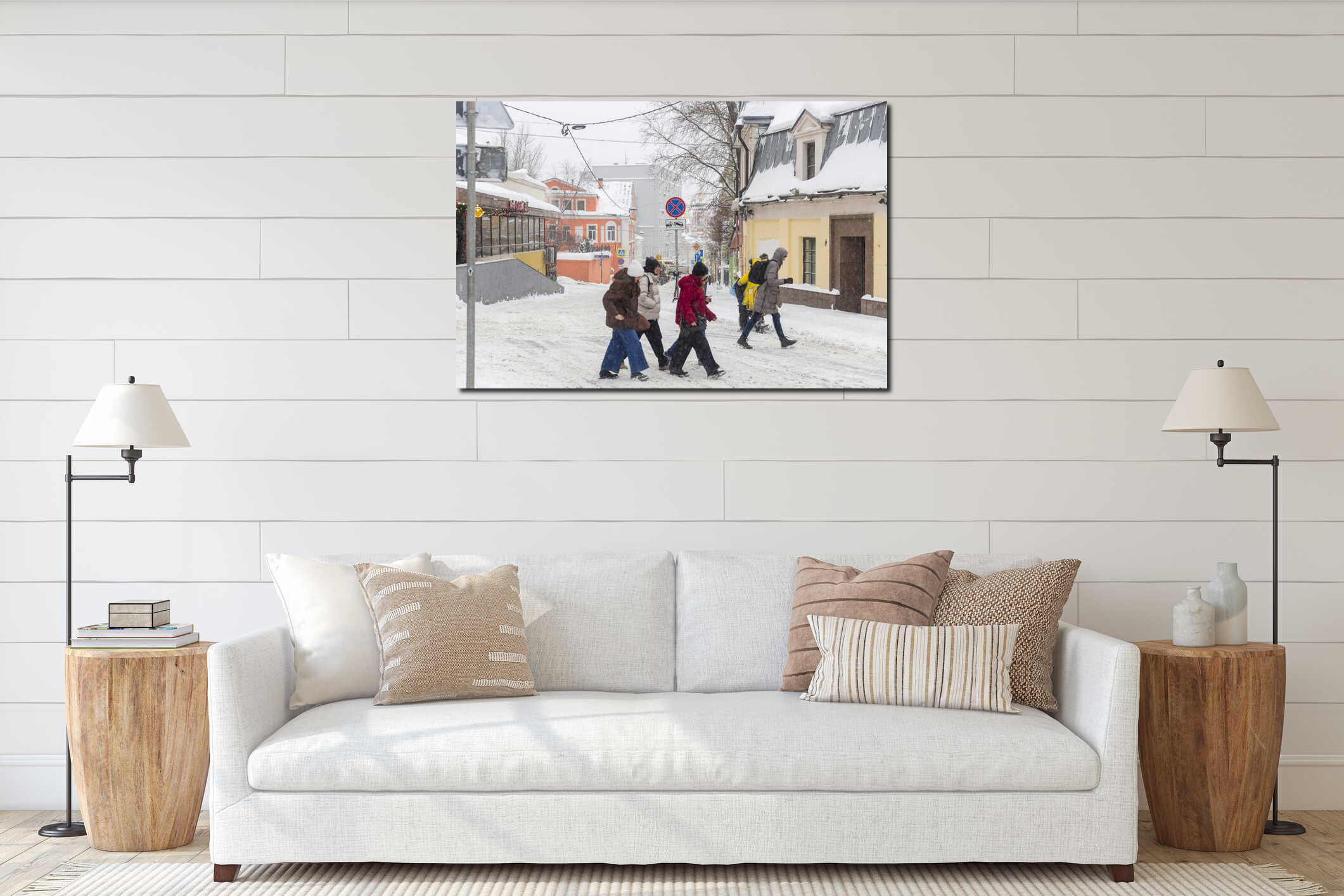 Canvas above sideboard for size context