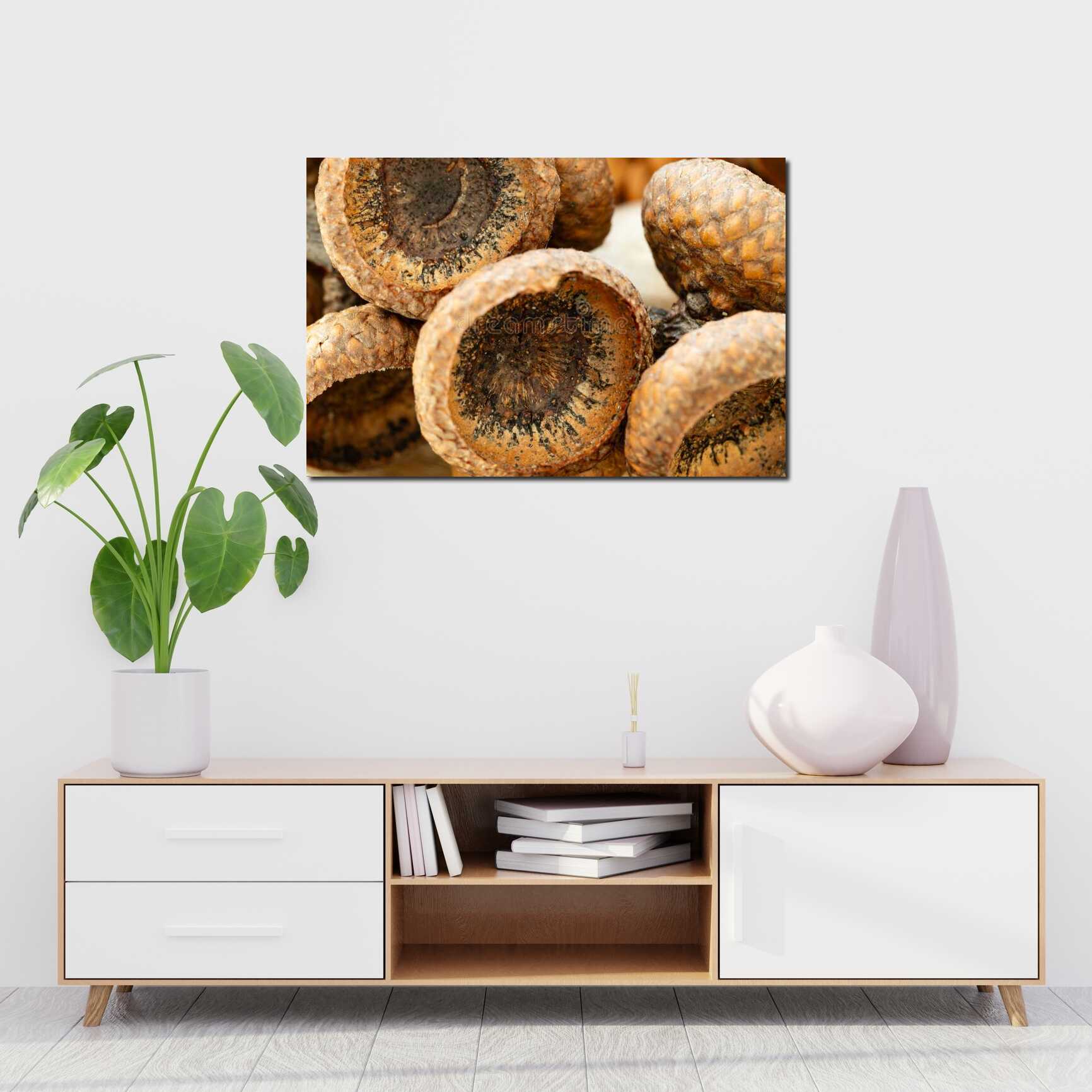 Canvas above sofa for size context