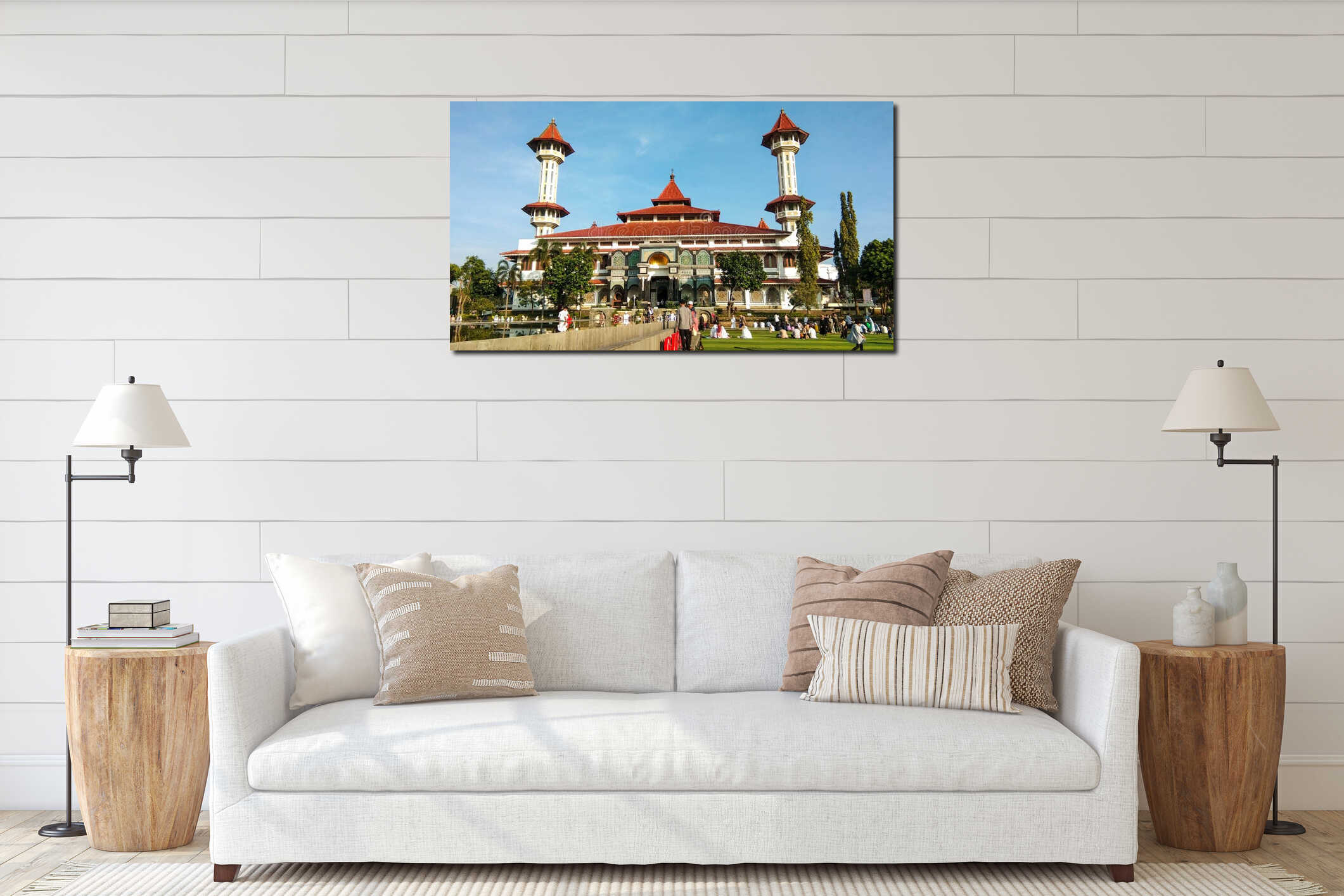 Grand Mosque Cianjur Indonesia background interior mockup