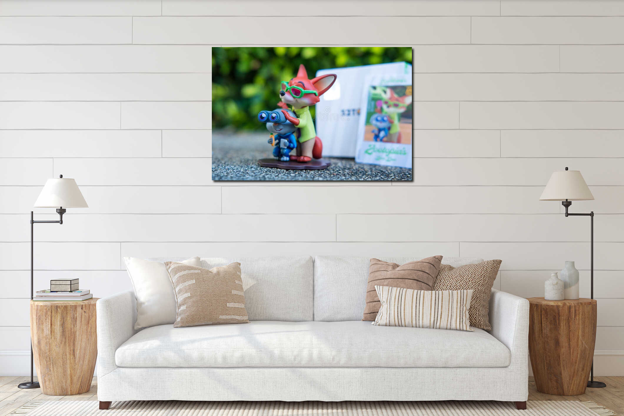 Canvas above sideboard for size context